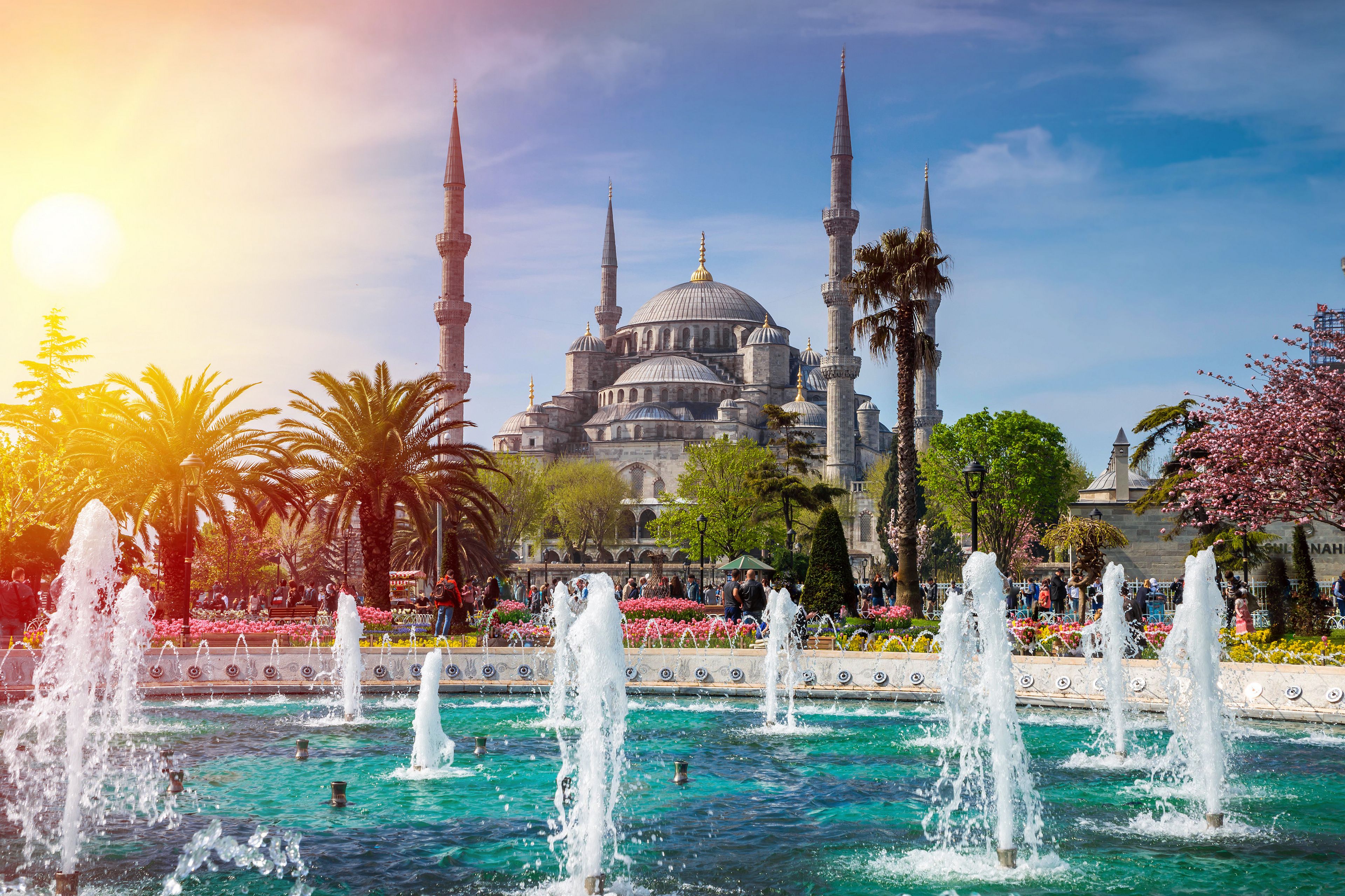 3840x2560 A beautiful fountain against the background of a large mosque in Turkey · 1600x900 free photo from skywolfx and wallpaper