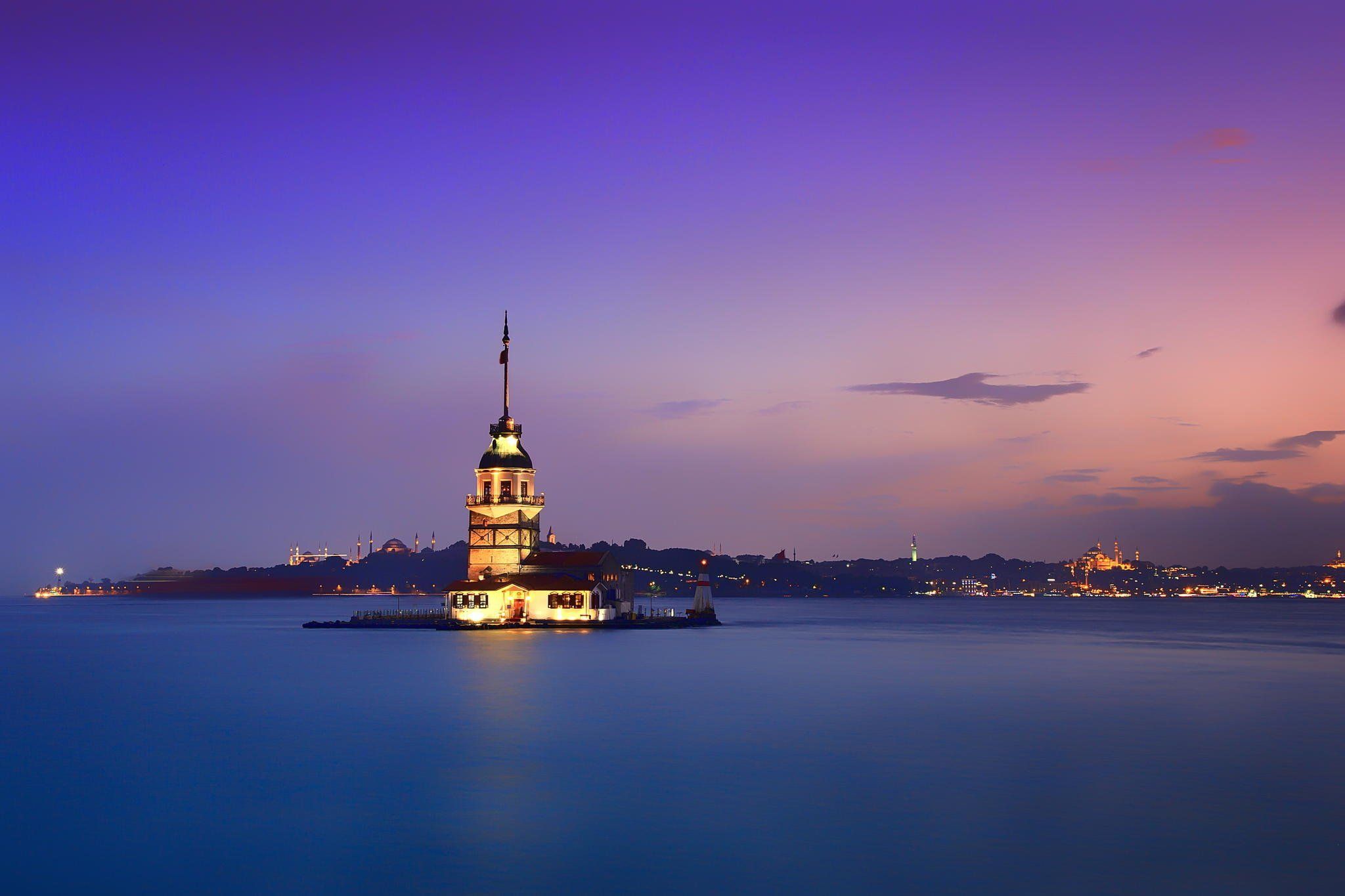2048x1365 sultanahmet, City, Istanbul, Sunrise, Sea, Island, Building, Maidenand039s, Tower, Shore, Coast, Lighthouse Wallpaper HD / Desktop and Mobile Background