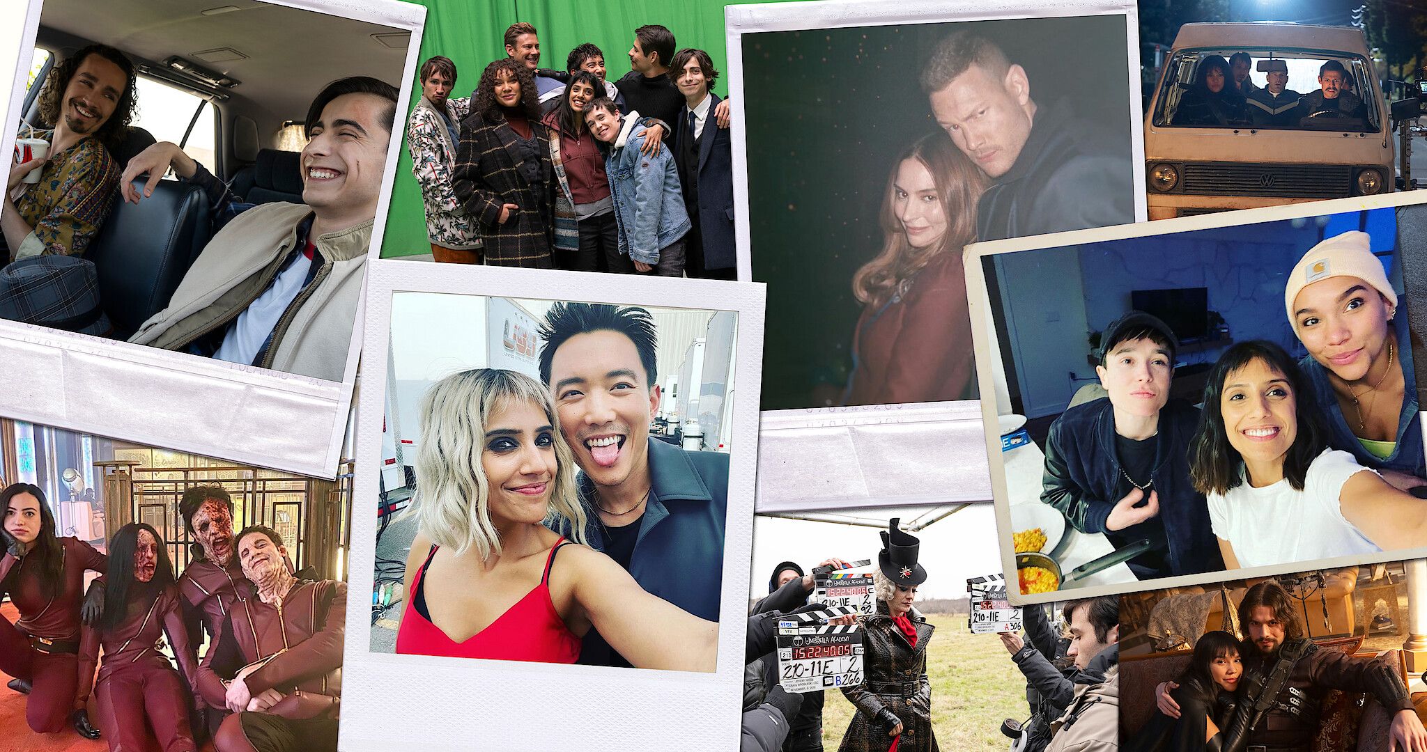 2048x1080 The Umbrella Academy Cast Photo from Behind The Scenes of Season 4