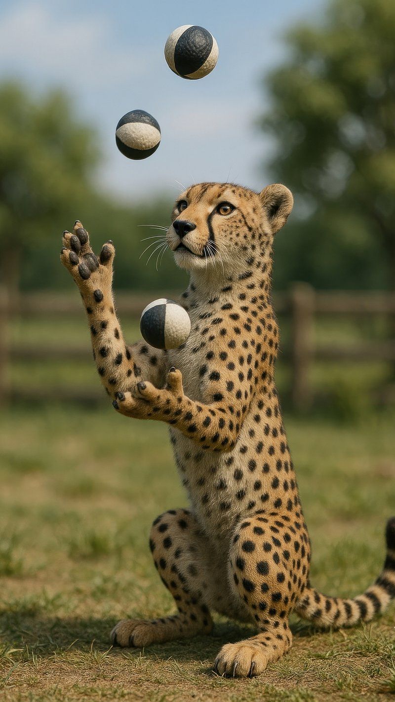 800x1422 Cheetah juggling circus balls