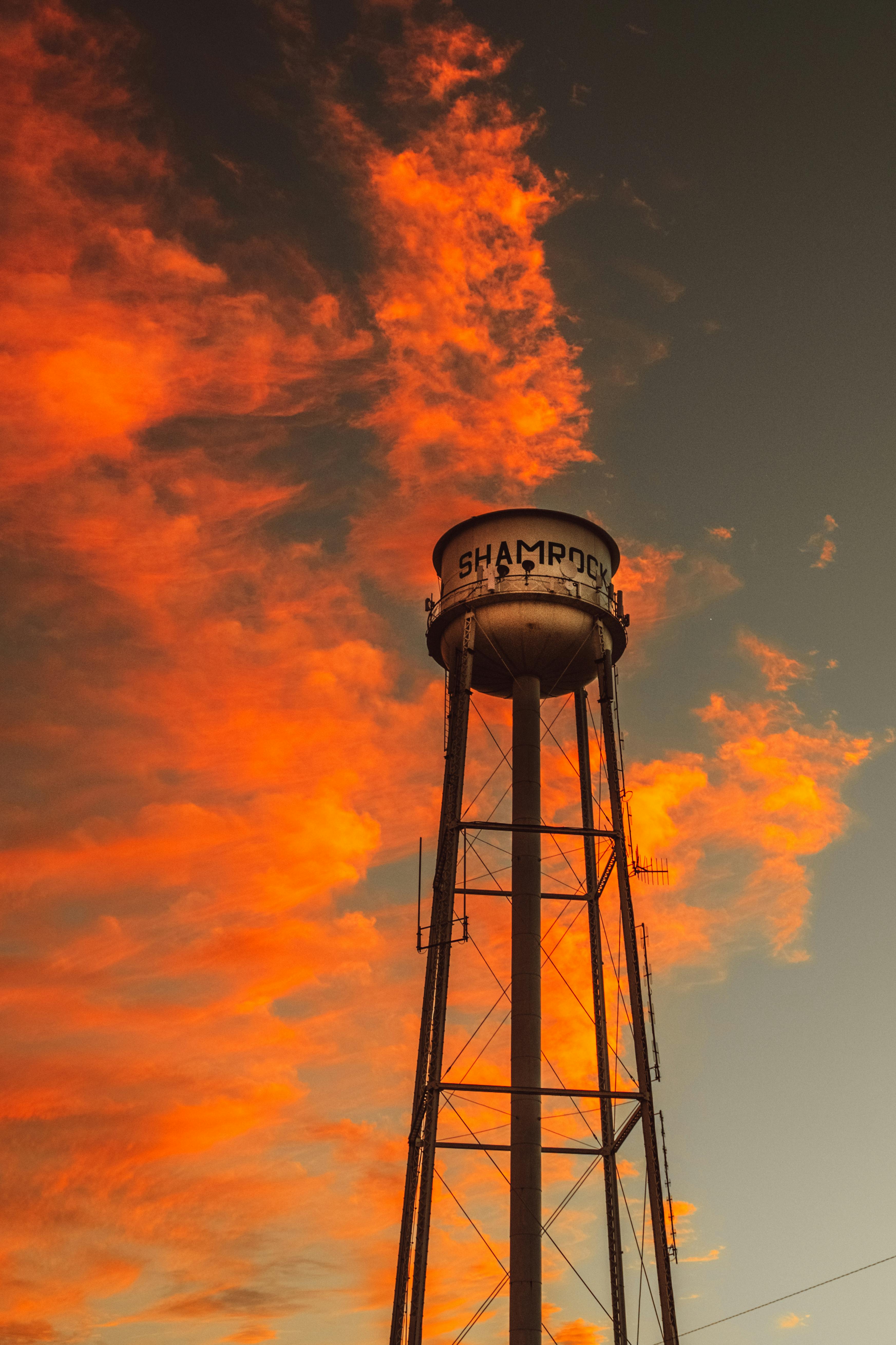 3490x5235 The Waxhaw Water Tank at Sunset · Free