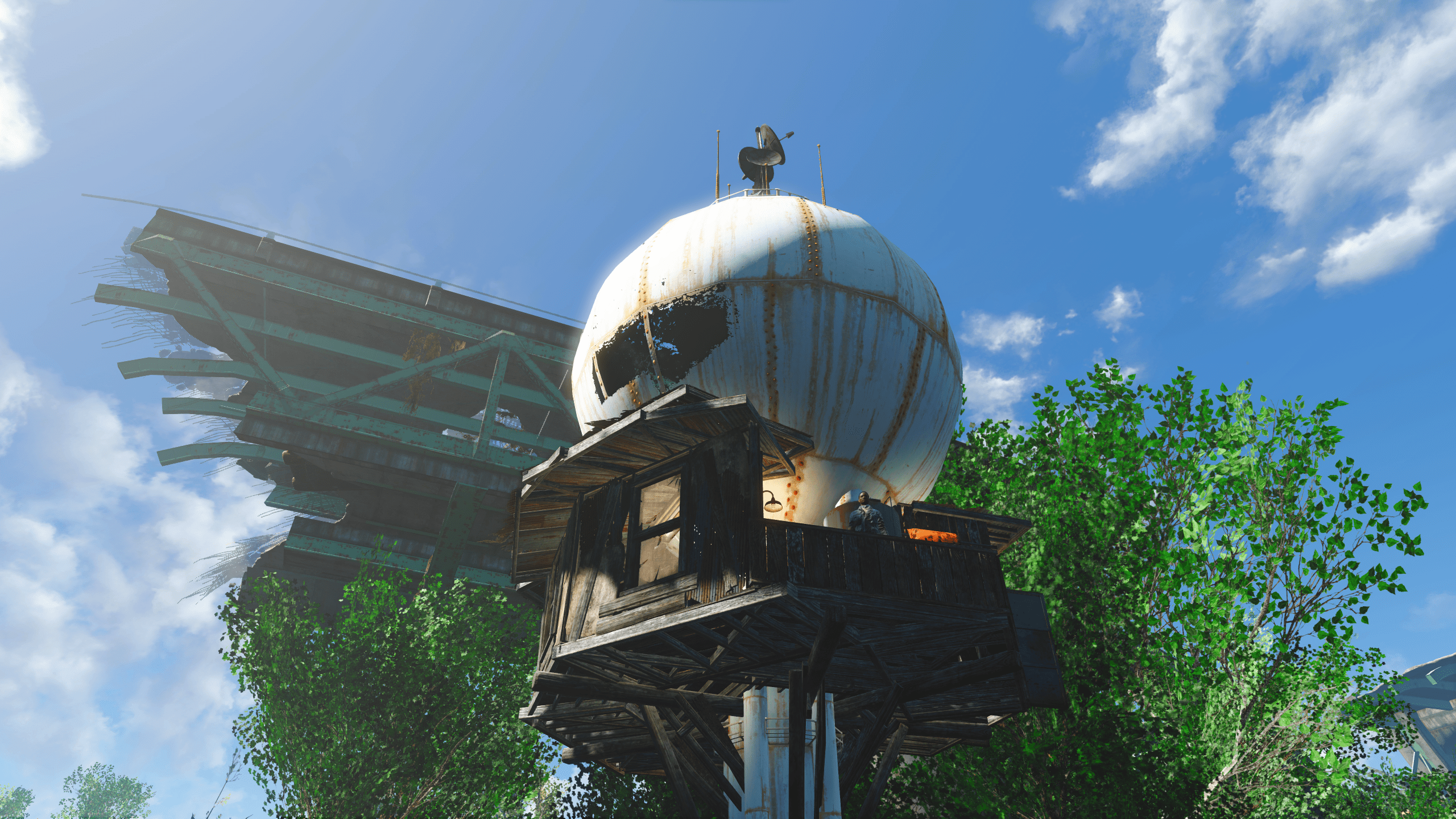2560x1440 Here's my attempt at a water tower home, although far from perfect, it has most of what you might need! Full build vid in the comments!