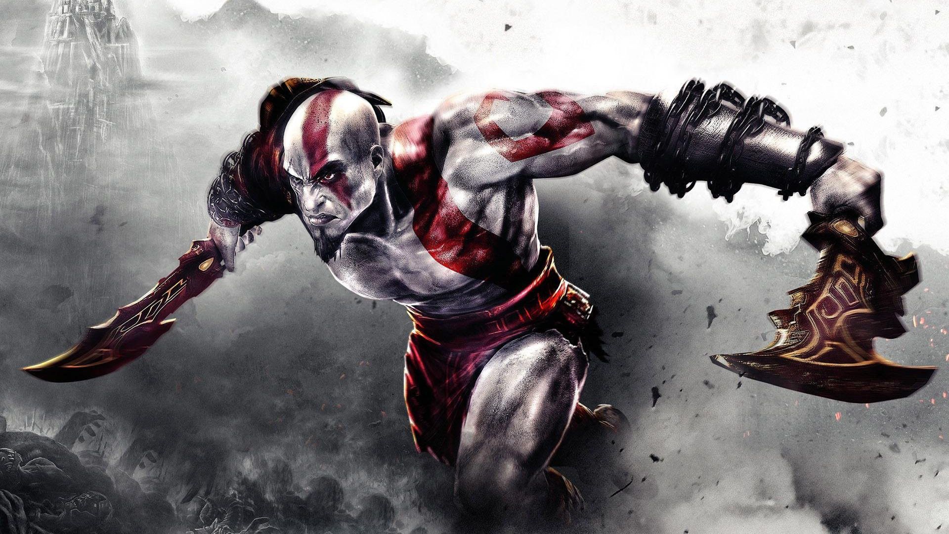 1920x1080 Epic HD Wallpaper of Kratos from God of War: Ghost of Spartax1080