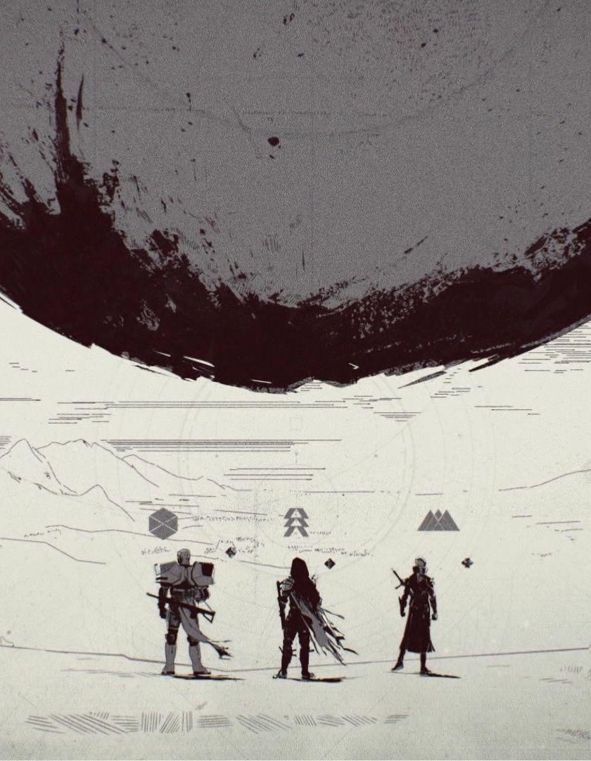 840x1080 Download 840x1336 wallpaper warriors, minimal, planet, destiny 2