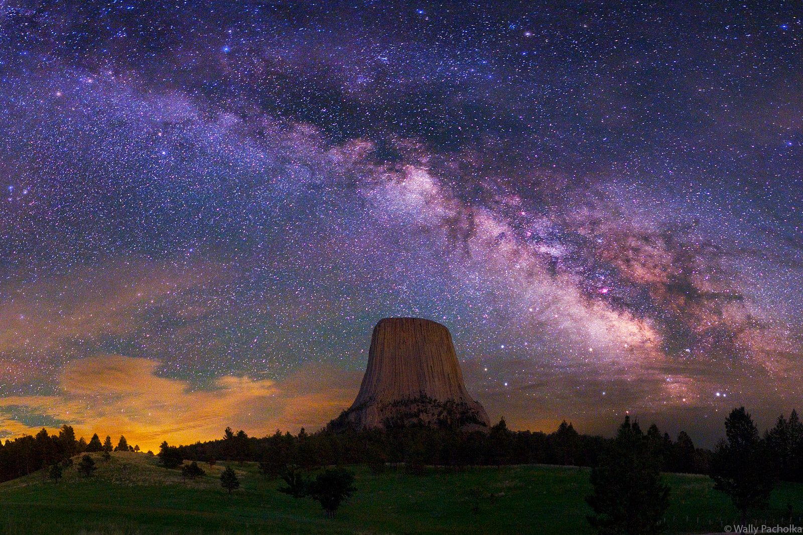 1600x1067 Milky Way over Devils Tower. Devils Tower, Wyoming. Wally Pacholka Photography