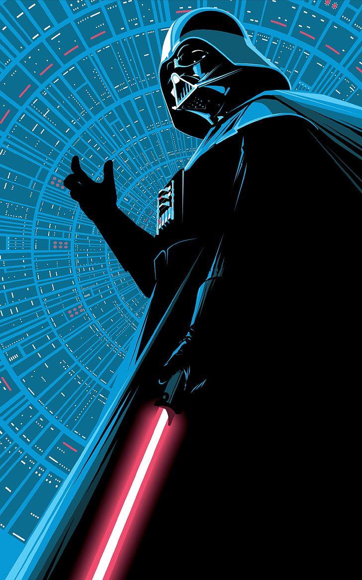 728x1165 HD wallpaper: darth vader, Lightsaber, minimalism, Portrait Display, Star Wars
