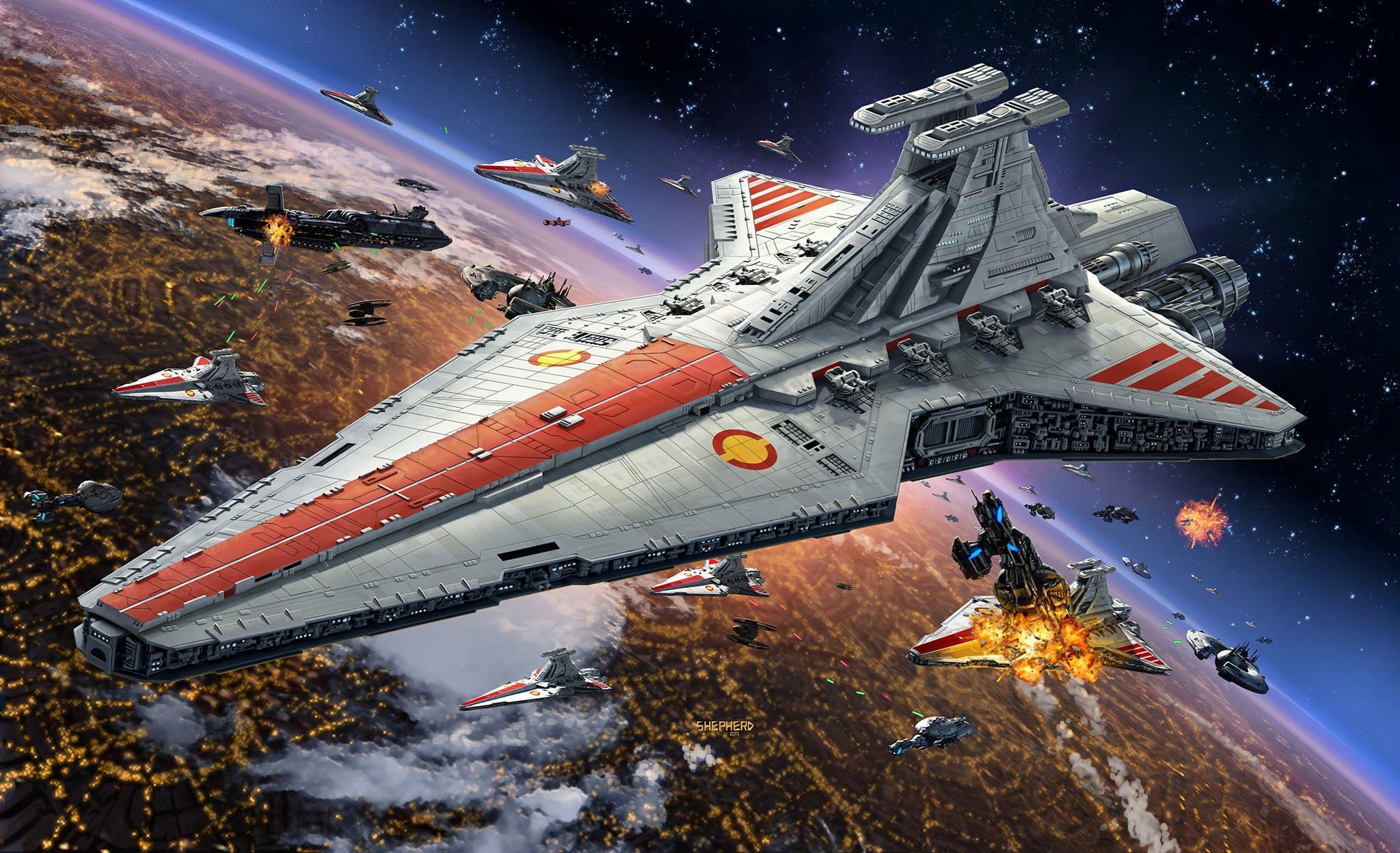 2048x1249 Republic Gunship Wallpaper