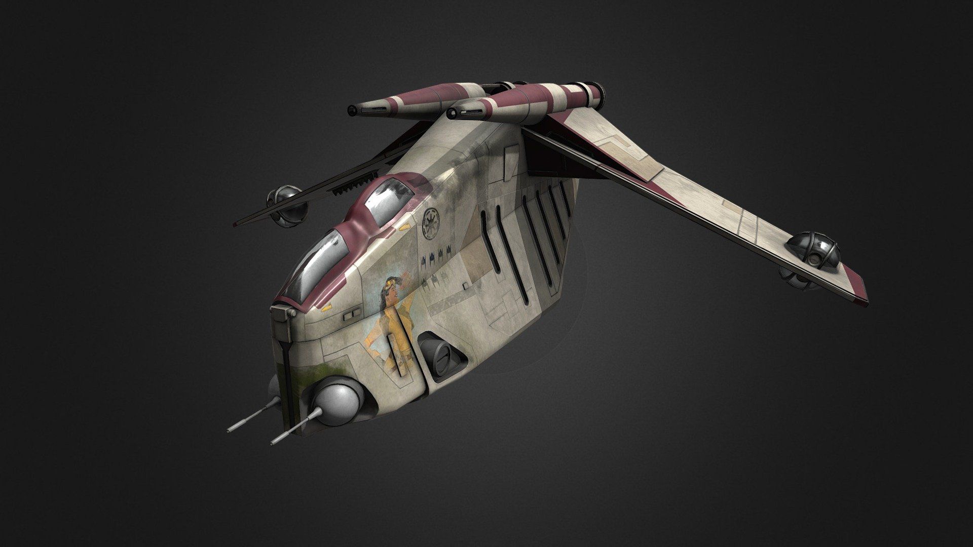 1920x1080 Star Wars Clone Wars LAAT Republic Gunship model by r_jessop1 [7a78885]