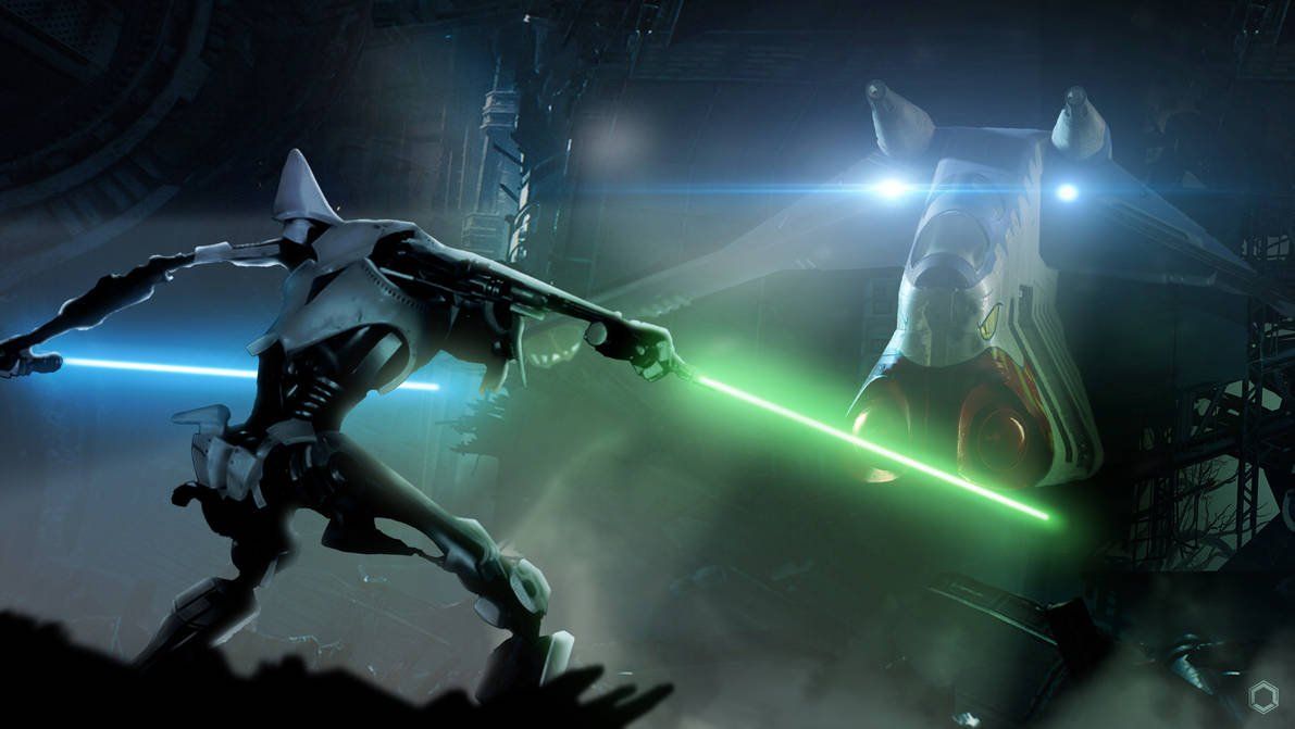1191x671 General Grievous stares down the Muunilinst 10's LAAT gunship during the Battle of Hypori A 3D recreation of that cold af shot from the 2003 Clone Wars (By HexanitY)