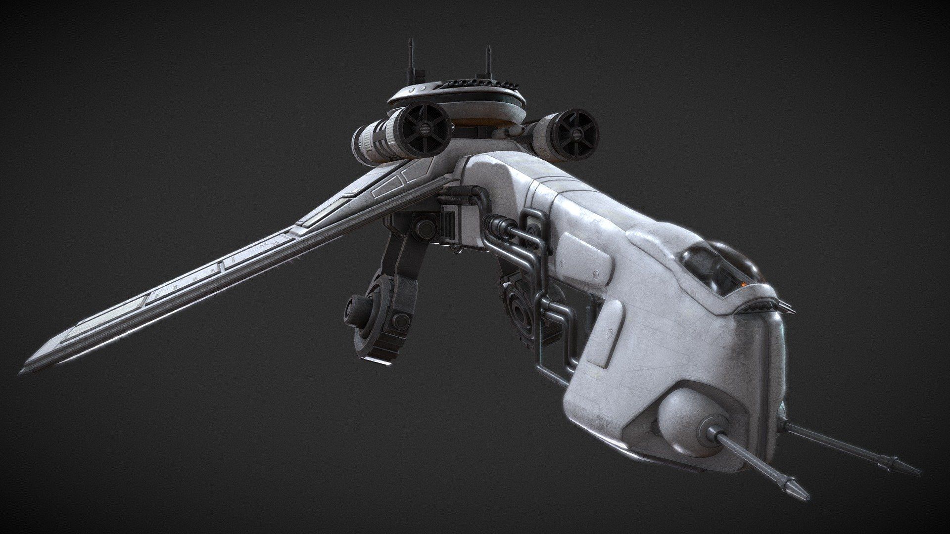1920x1080 Star Wars LAAT C Gunship Model By Outworld Studios [9118048]