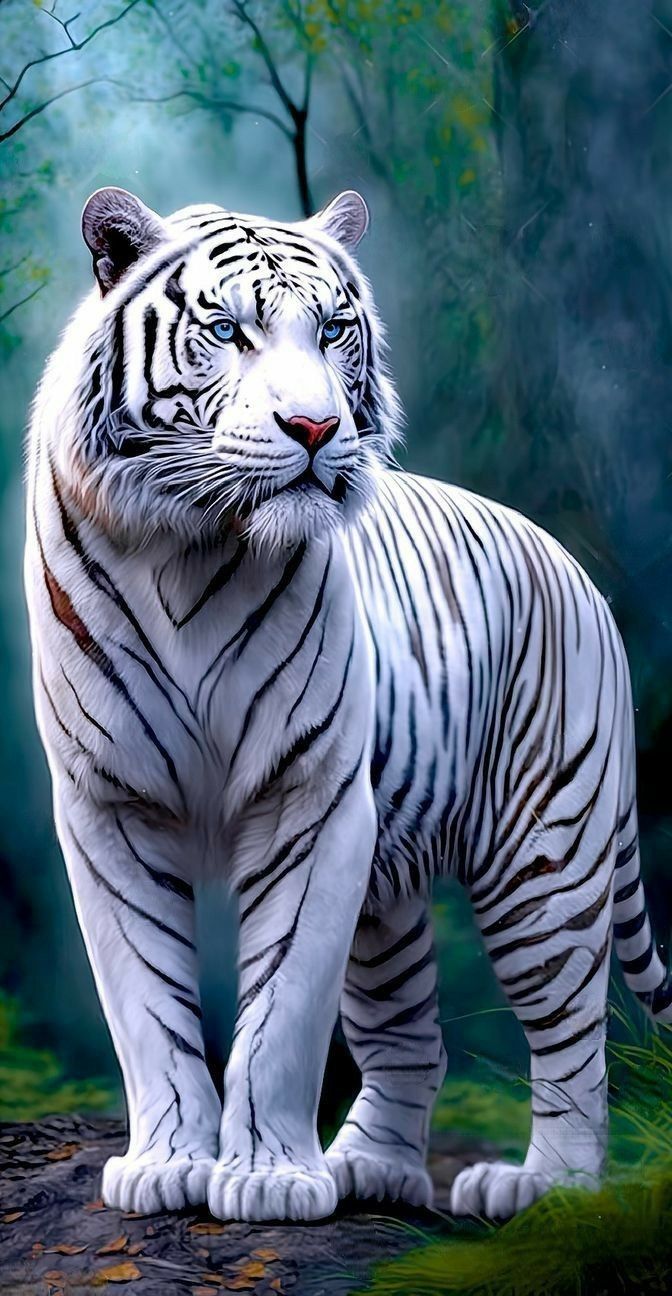 672x1296 Tiger Wallpaper