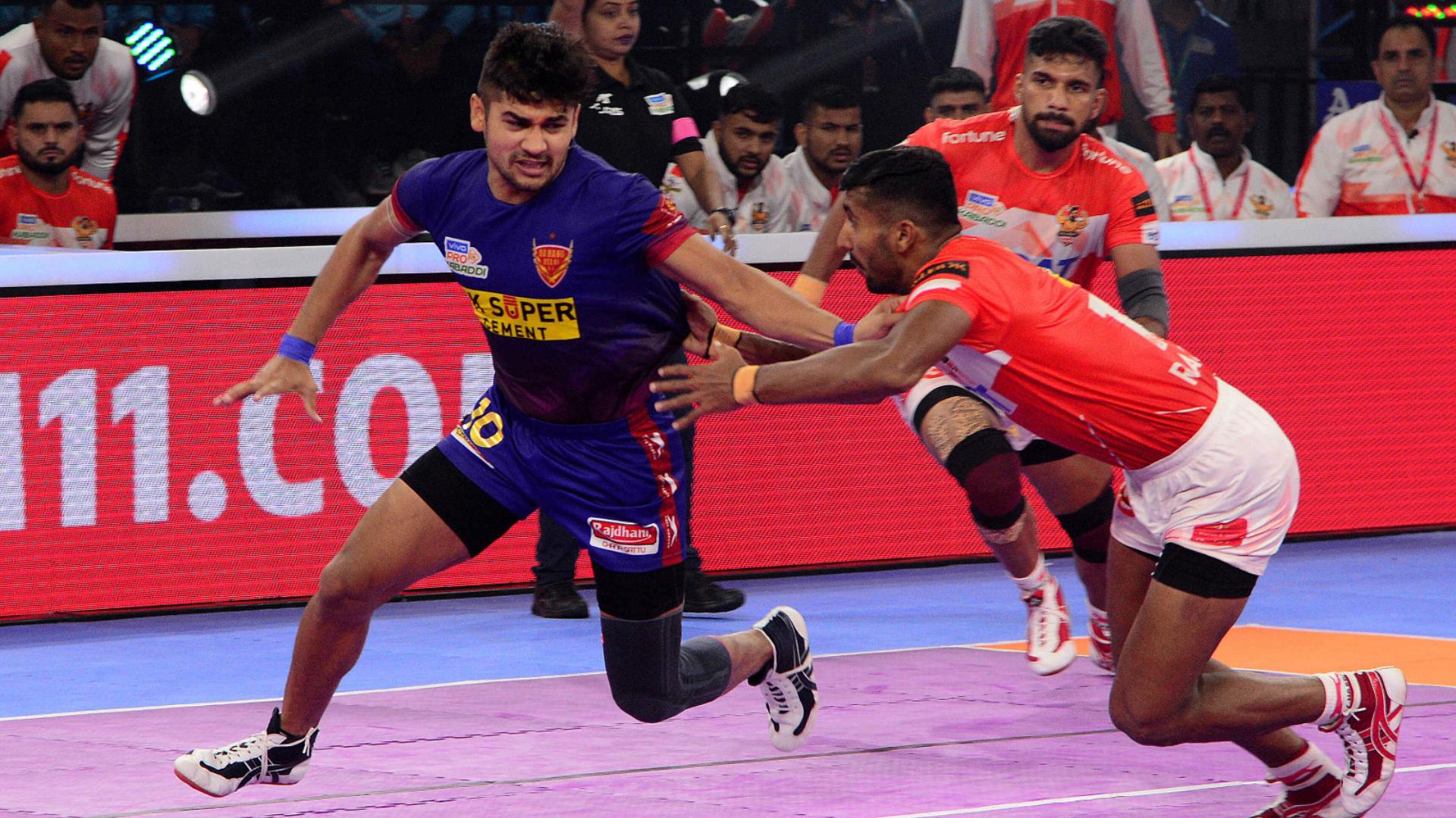 1920x1080 How much did Naveen Kumar score today in PKL 10 match between Dabang Delhi KC and Tamil Thalaivas?