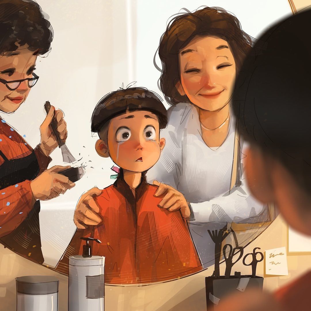 1080x1080 Hair Cut v3 by artist samdoesarts (Sam Yang)