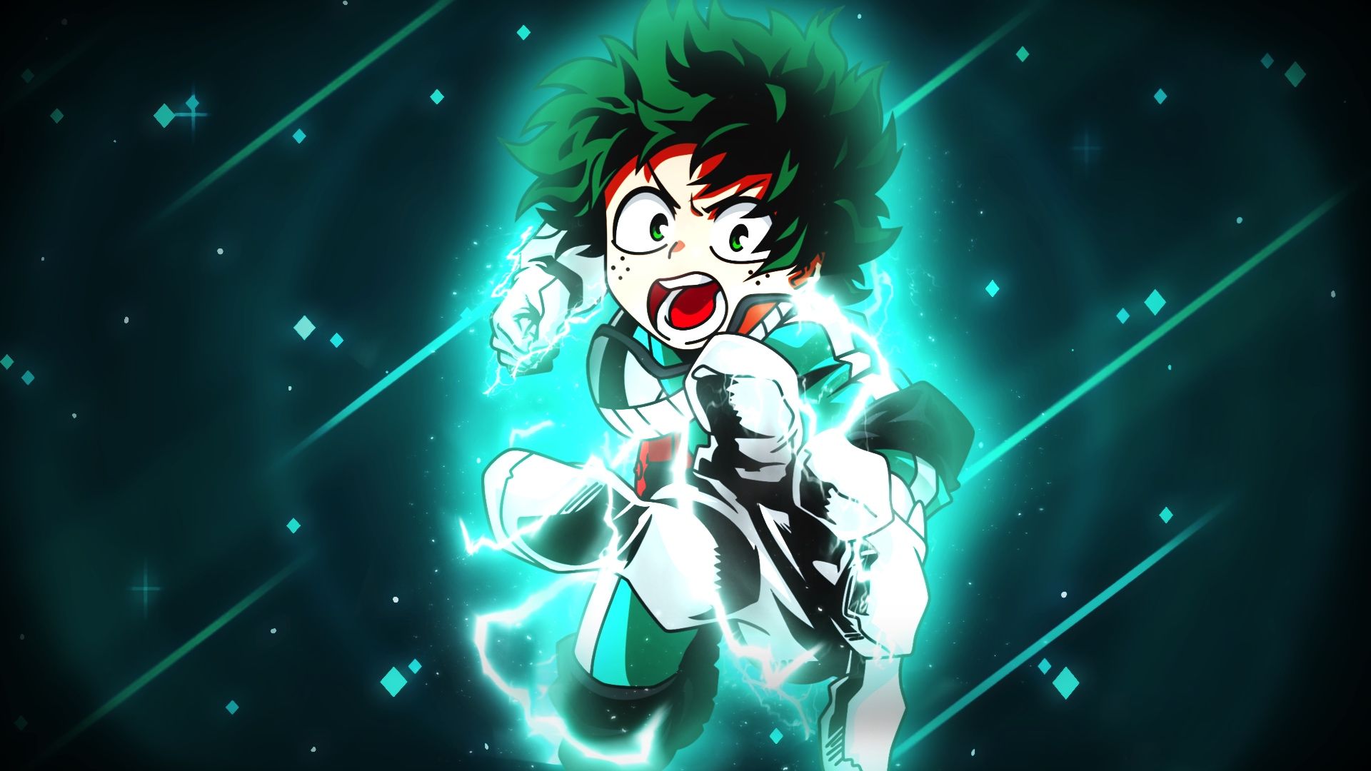 1920x1080 Green Anime Desktop Wallpaper