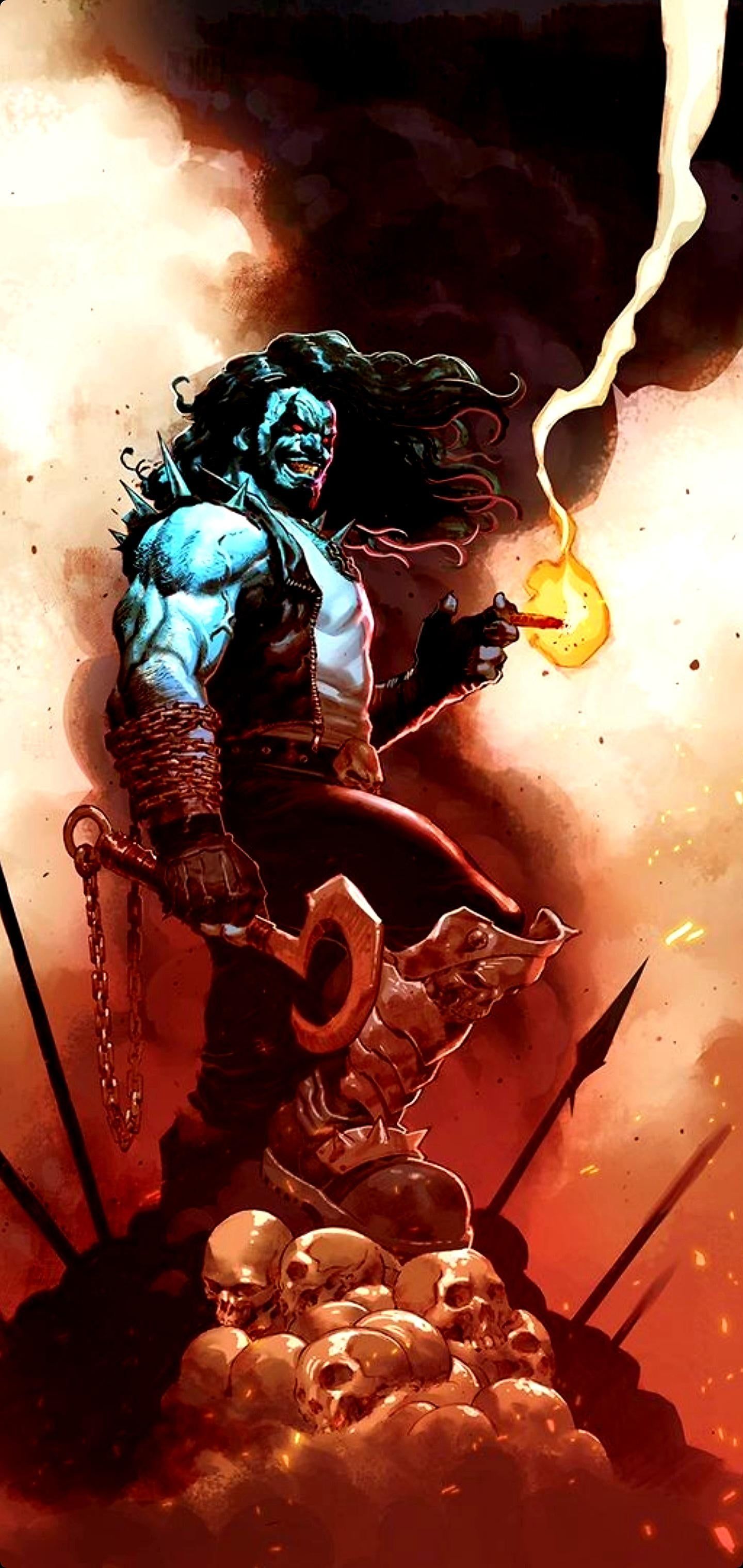 1440x3040 Wallpaper Lobo dc Comics, Art, Fiction, Cartoonist, Wolf, Background Free Image