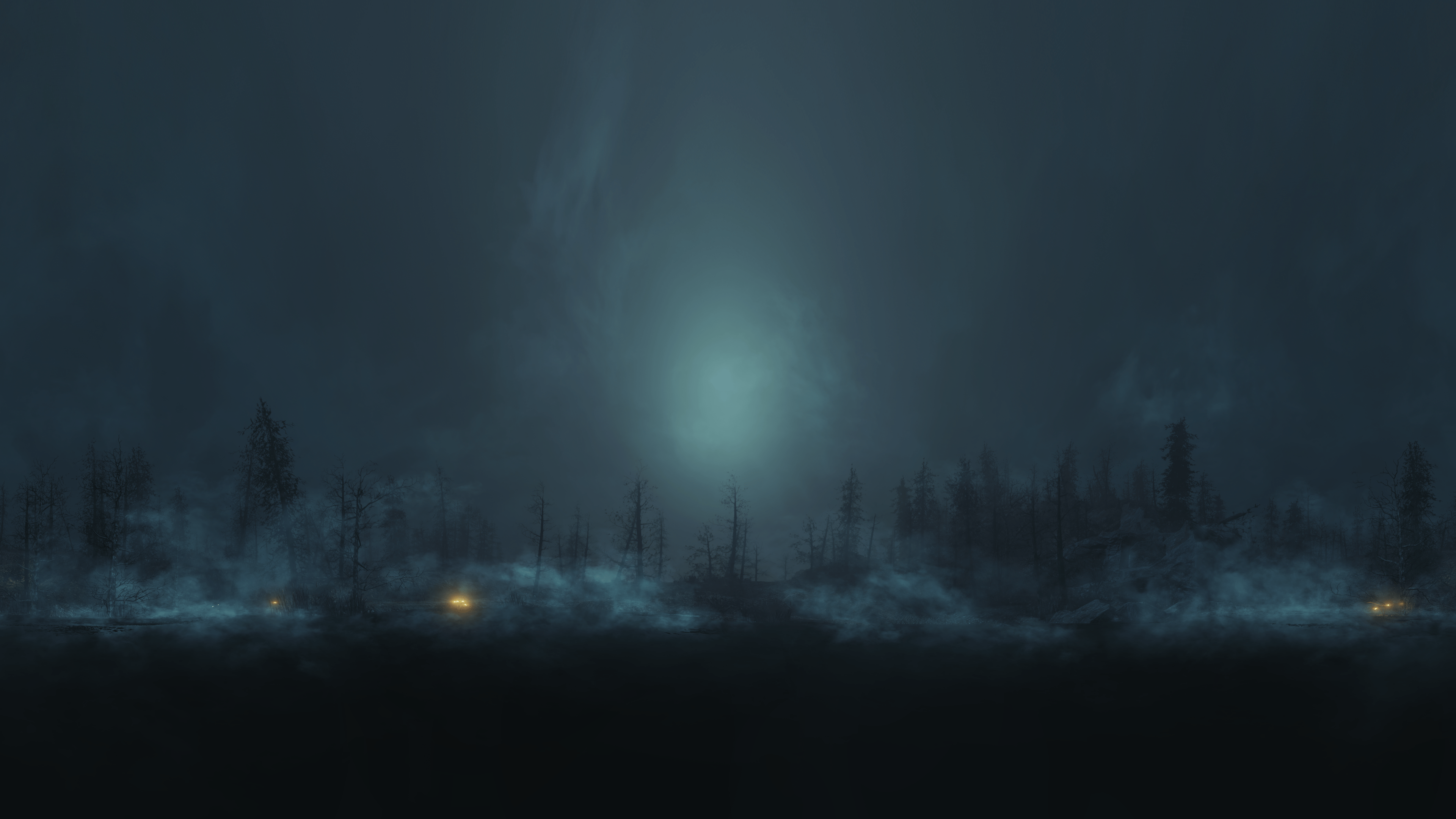 3840x2160 Quiet lake in Fallout 4 Far Harbor [3840x2160]