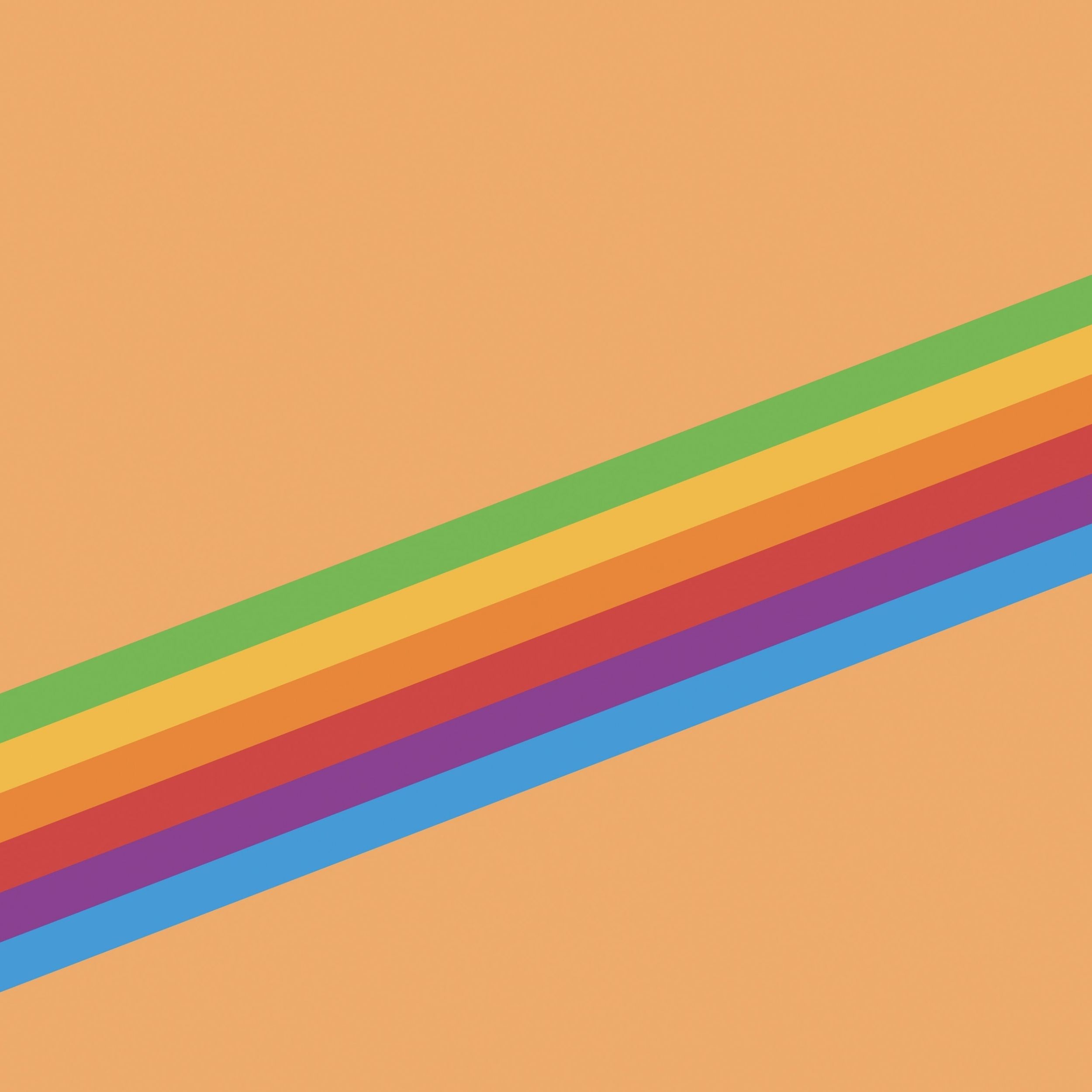 2500x2500 IOS 11 IPad Rainbow Pride Stripe Orange