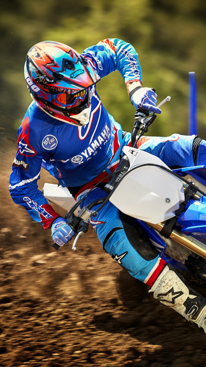 800x1422 Yamaha YZ bike, dirt, motorcross, motorcycle, stunt, stunts, HD phone wallpaper