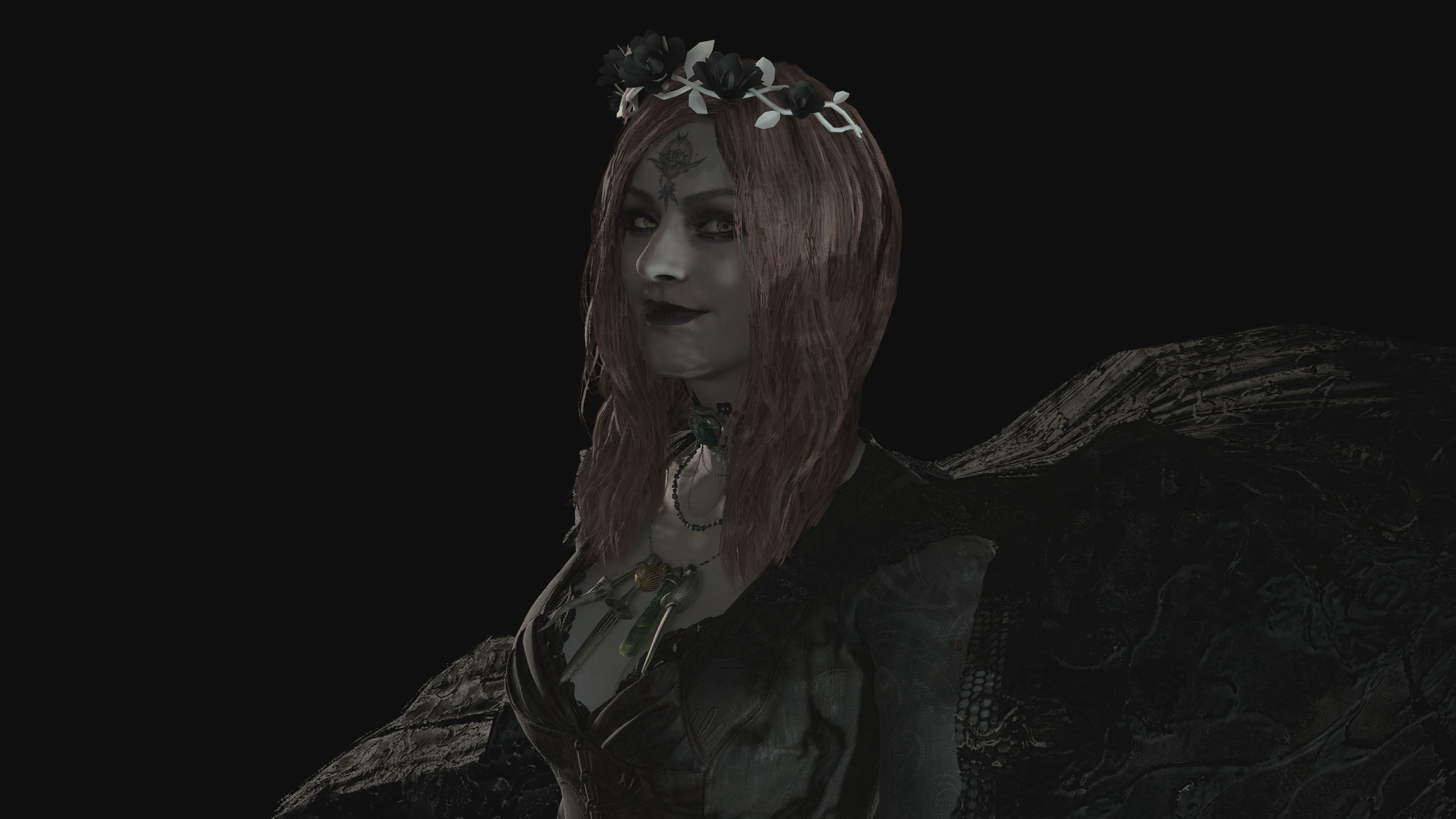 3840x2160 Daniela Dimitrescu Dress Crown