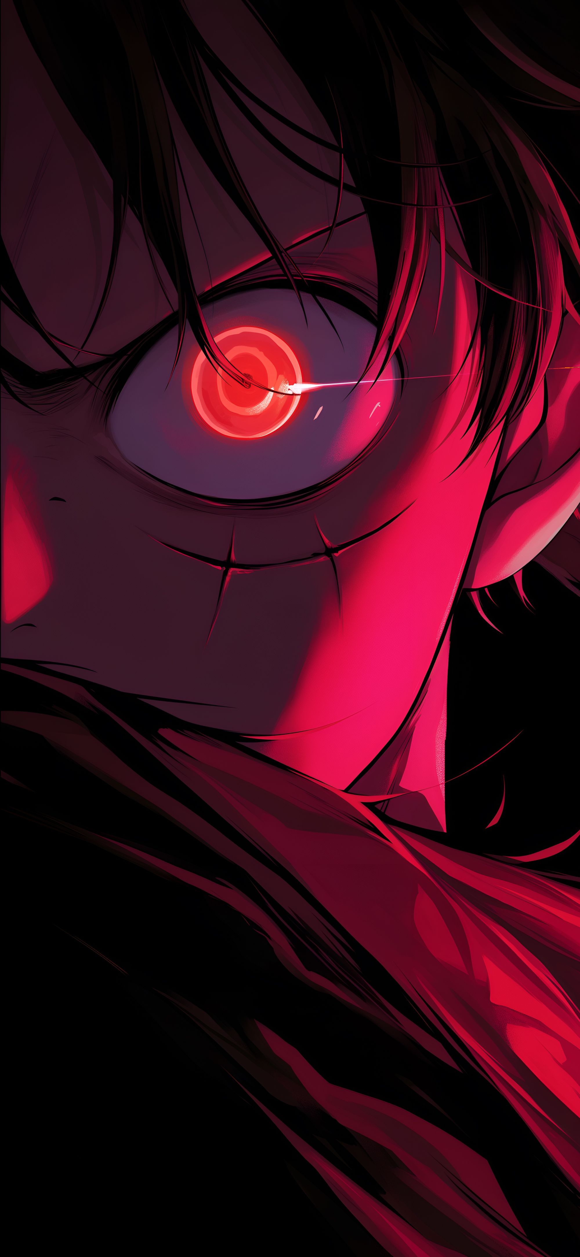 2000x4329 Anime One Piece Red Glowing Eyes Wallpaper