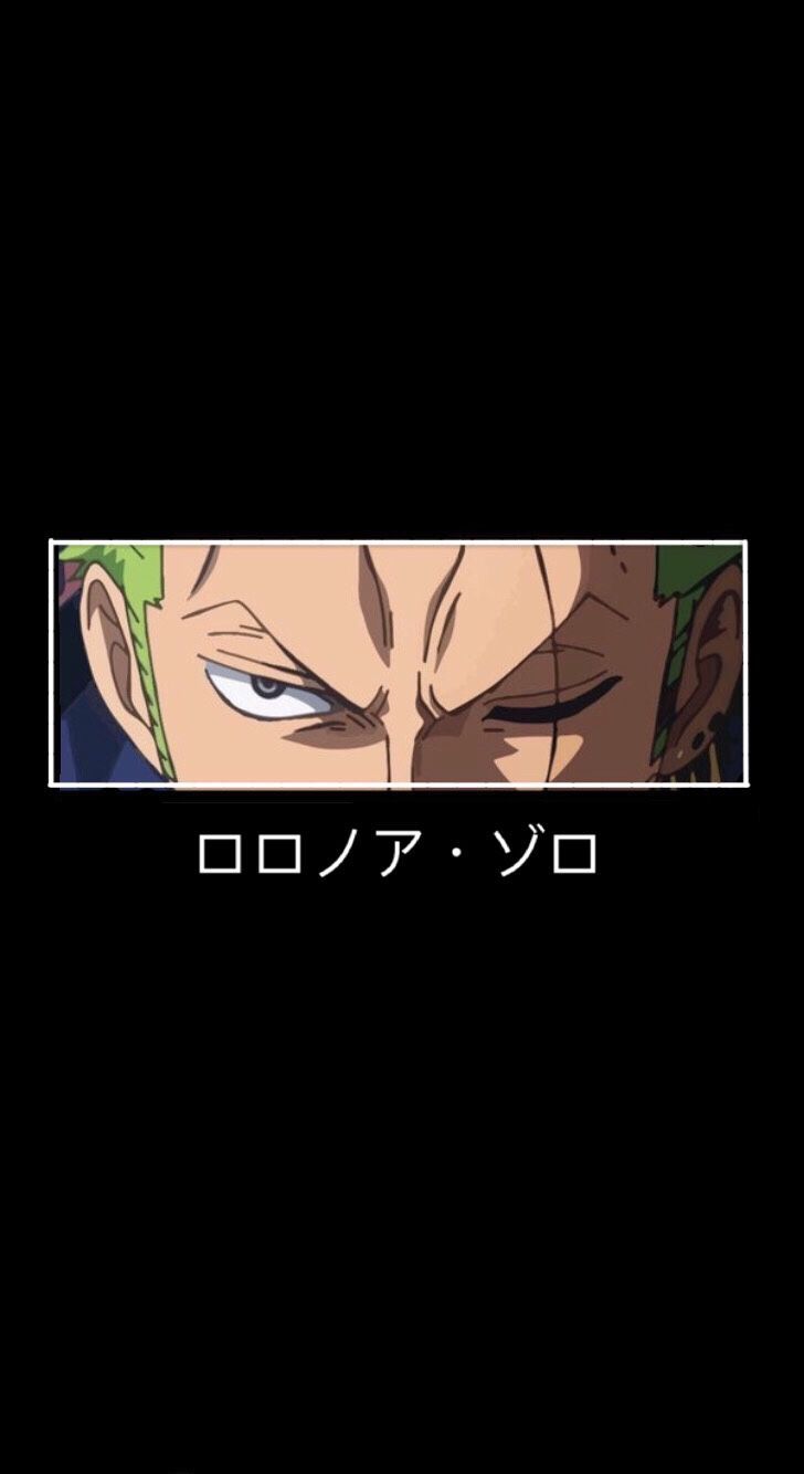 728x1334 Zoro one eye. Zoro watchface, Zoro name logo, Cool anime wallpaper