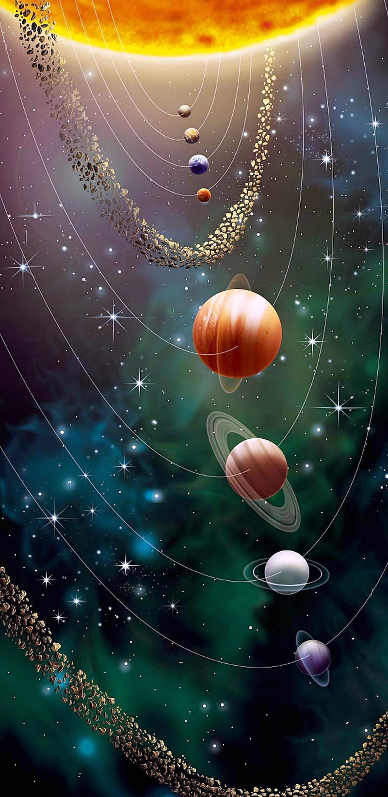 800x1644 SOLAR SYSTEM, planet, HD phone wallpaper
