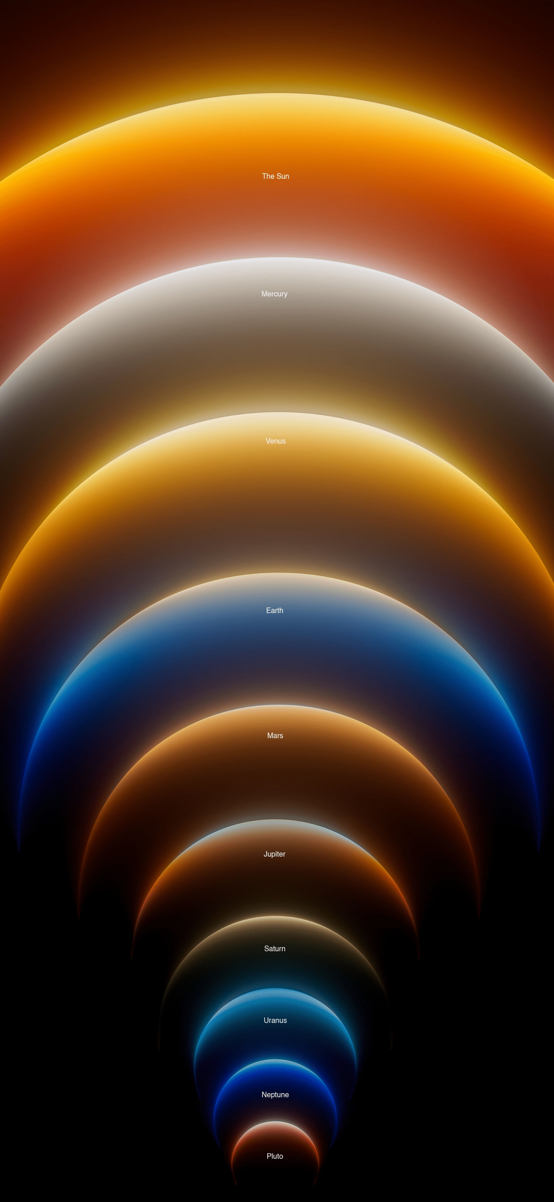 1890x4096 Solar system space wallpaper for iPhone