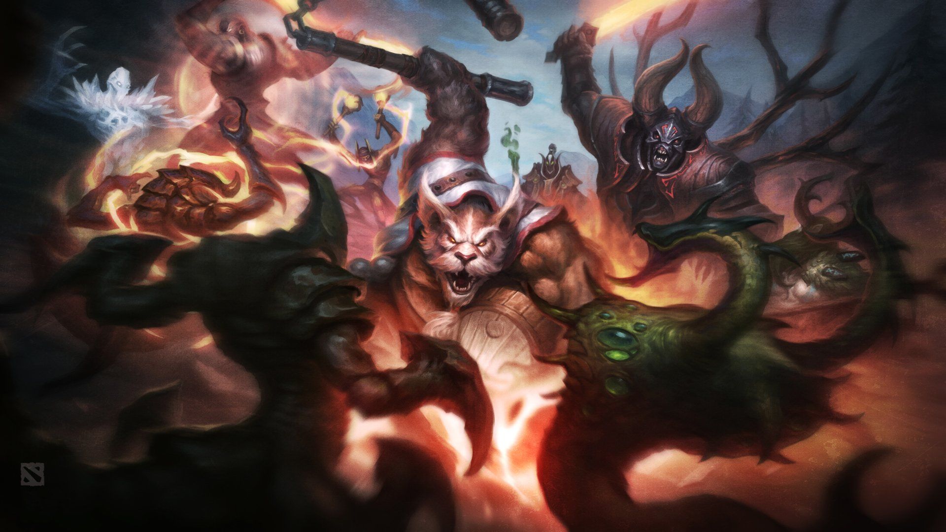 1920x1080 Download Warrior Creature Battle Doom (DotA 2) Brewmaster (DotA 2) Video Game DotA 2 4k Ultra HD Wallpaperx2700