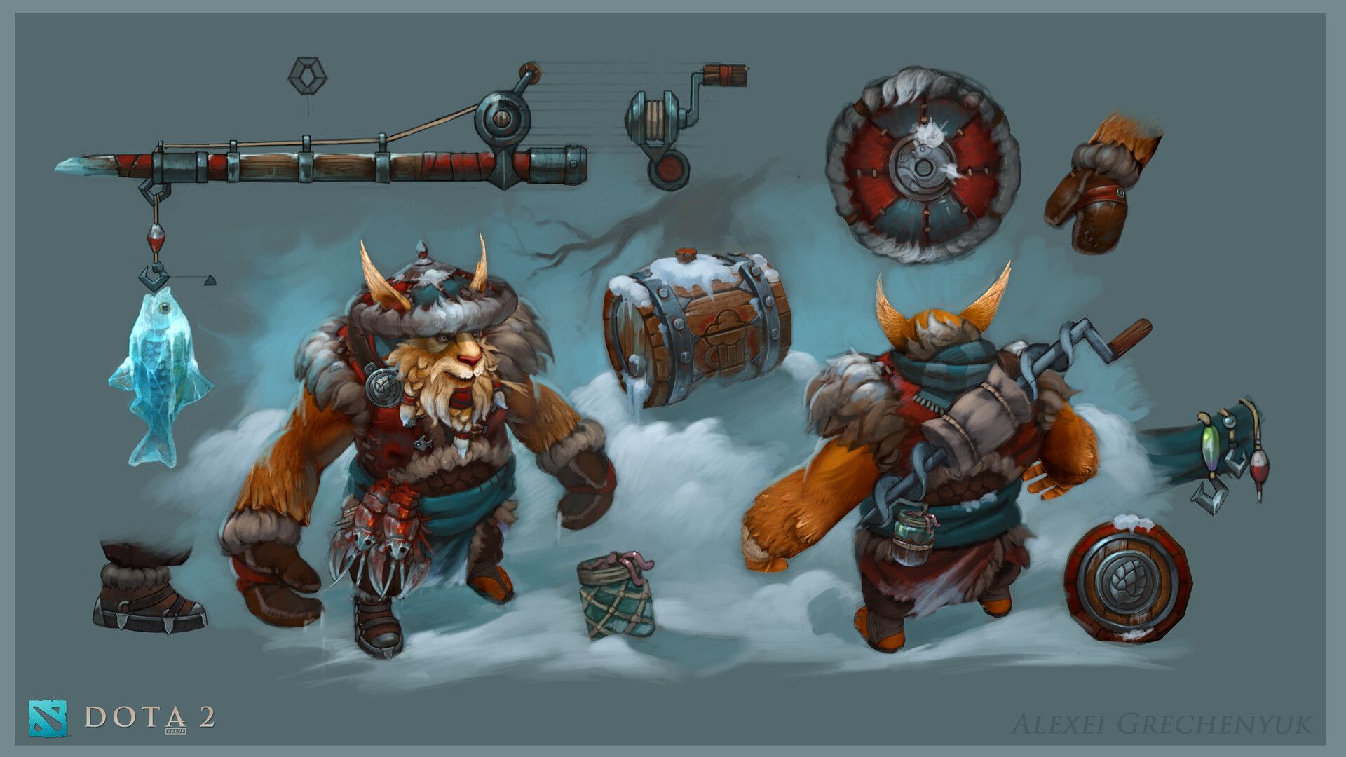 1920x1080 Aleksey Grechenyuk Angler set for Brewmaster DOTA 2