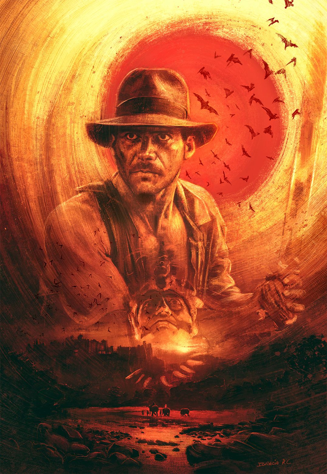 1076x1557 Indiana Jones And The Temple Of Doom. Poster By Ignacio RC