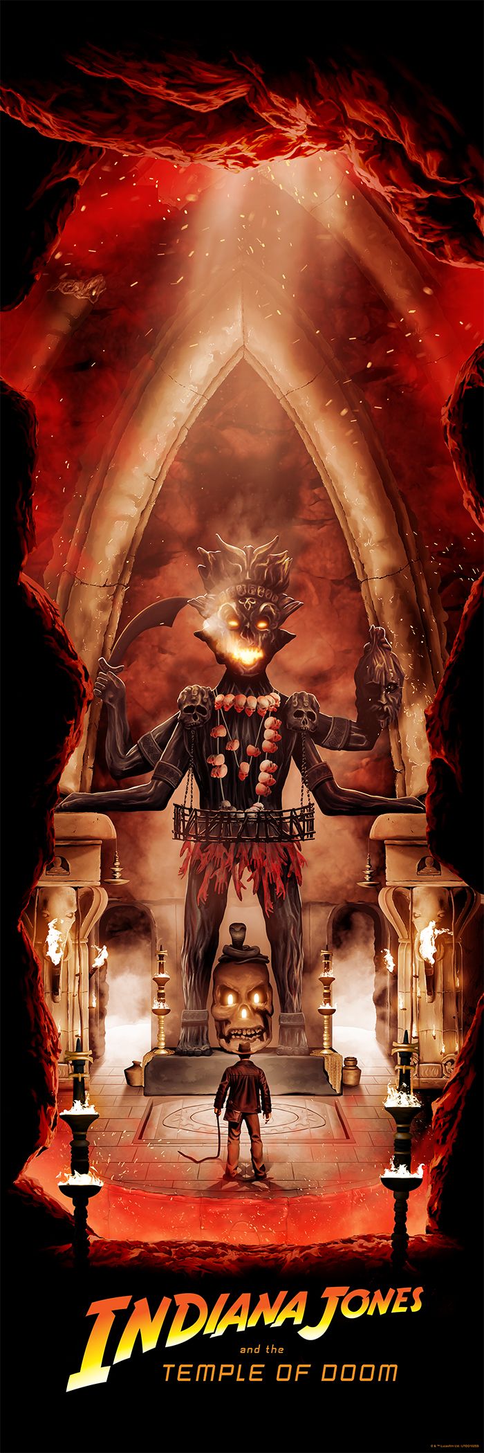 700x2100 Indiana Jones and the Temple of Doom by Ben Harman of the Alternative Movie Poster -AMP