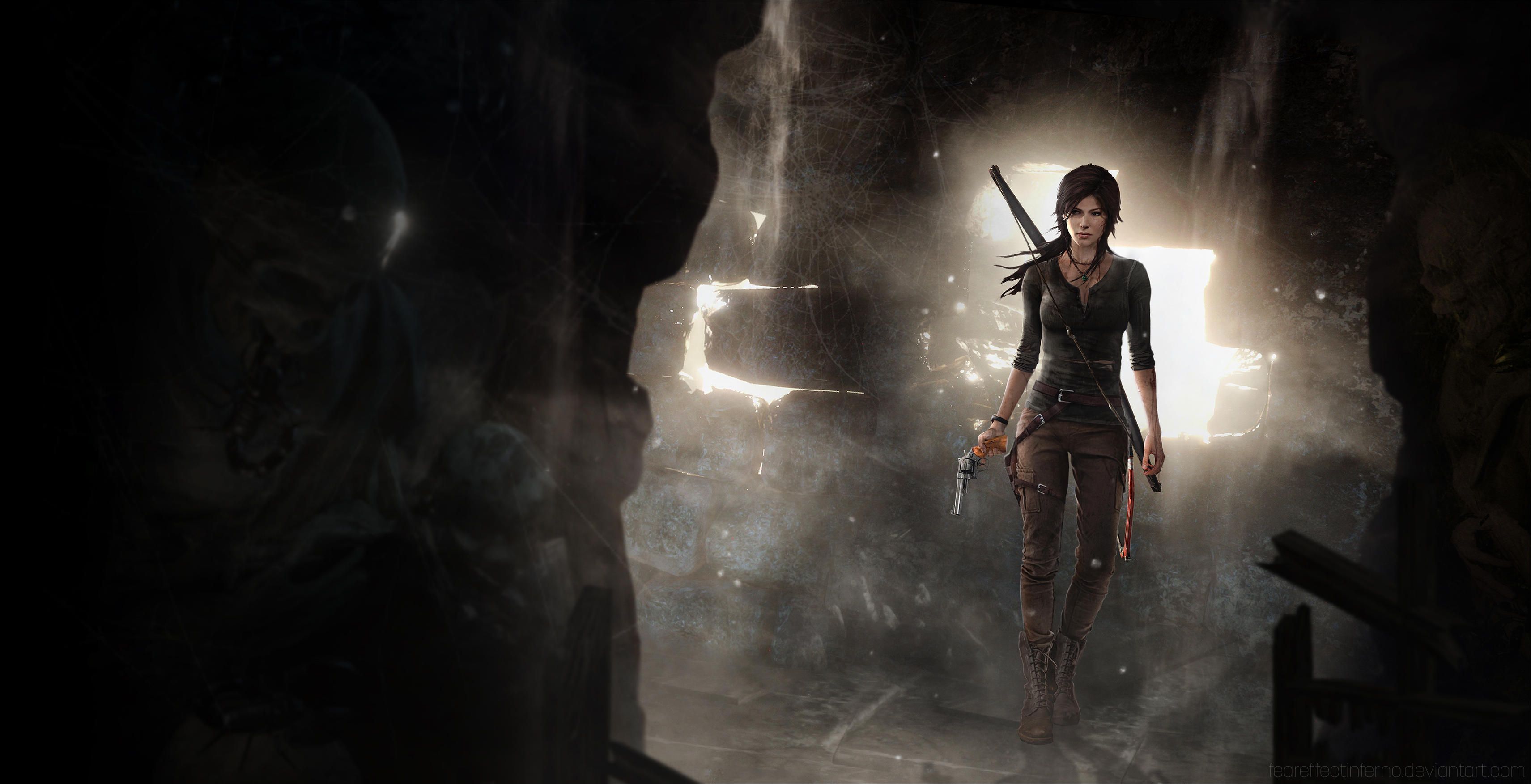 3422x1753 Wallpaper Tomb Raider, Shadow of The Tomb Raider, Darkness, pc Game, Digital Compositing, Background Free Image