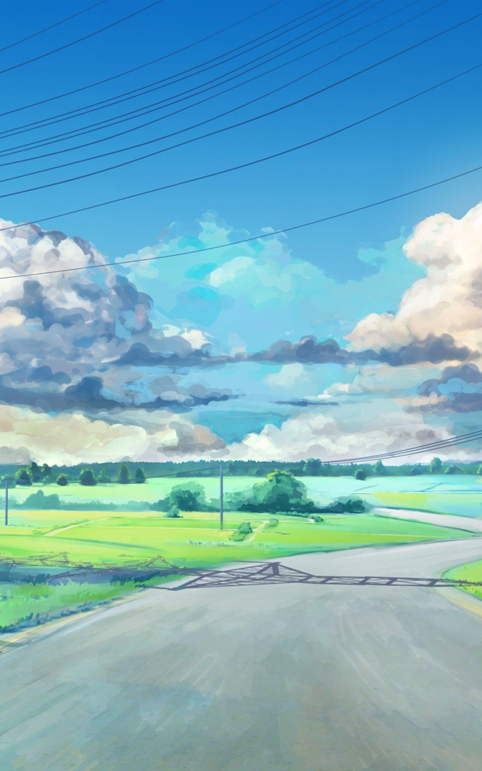 1600x2560 Anime Landscape Summer Wallpaper
