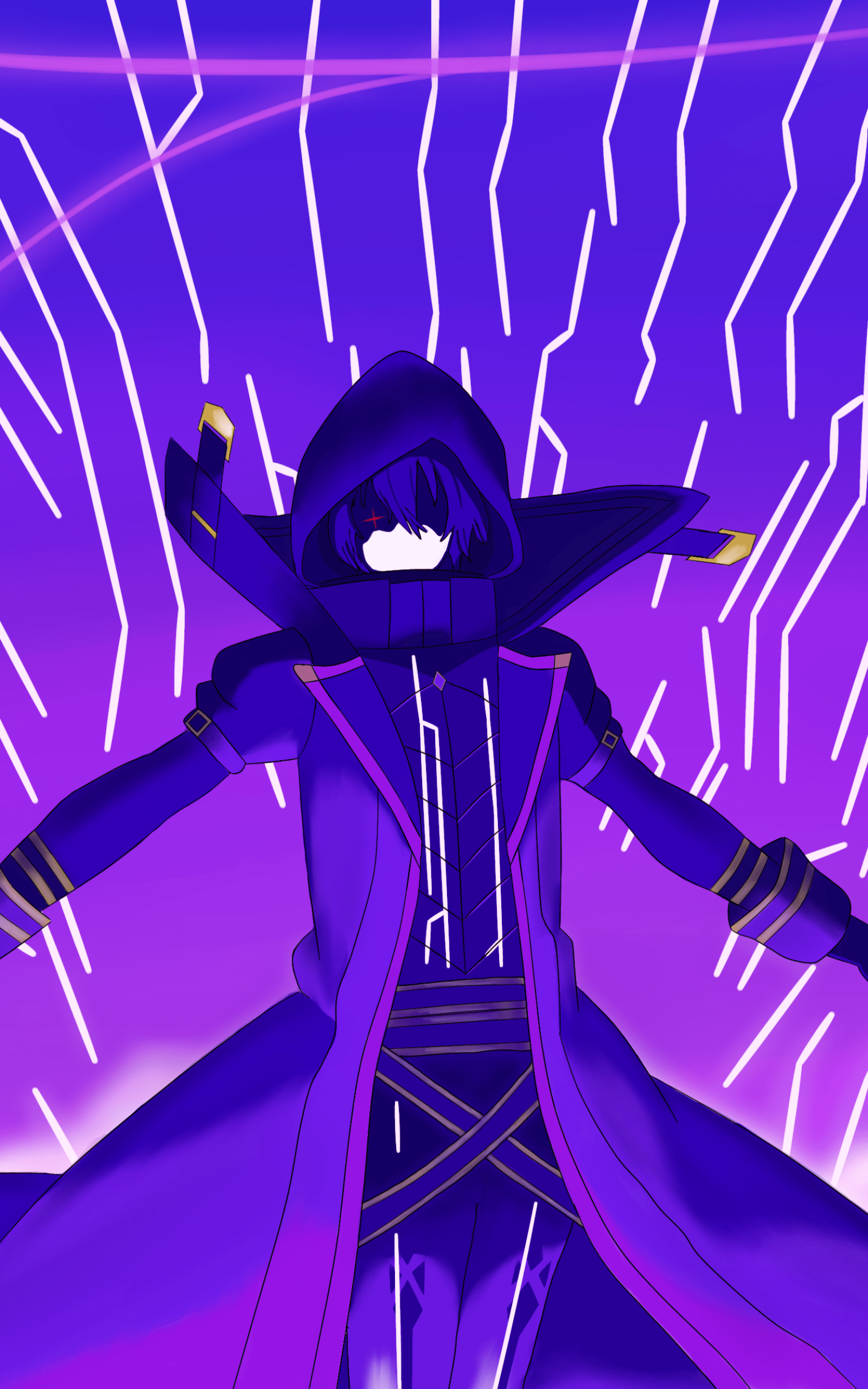1600x2560 Neon Eminence. Cid's Shadowfall. Kagenou: Night Cloak
