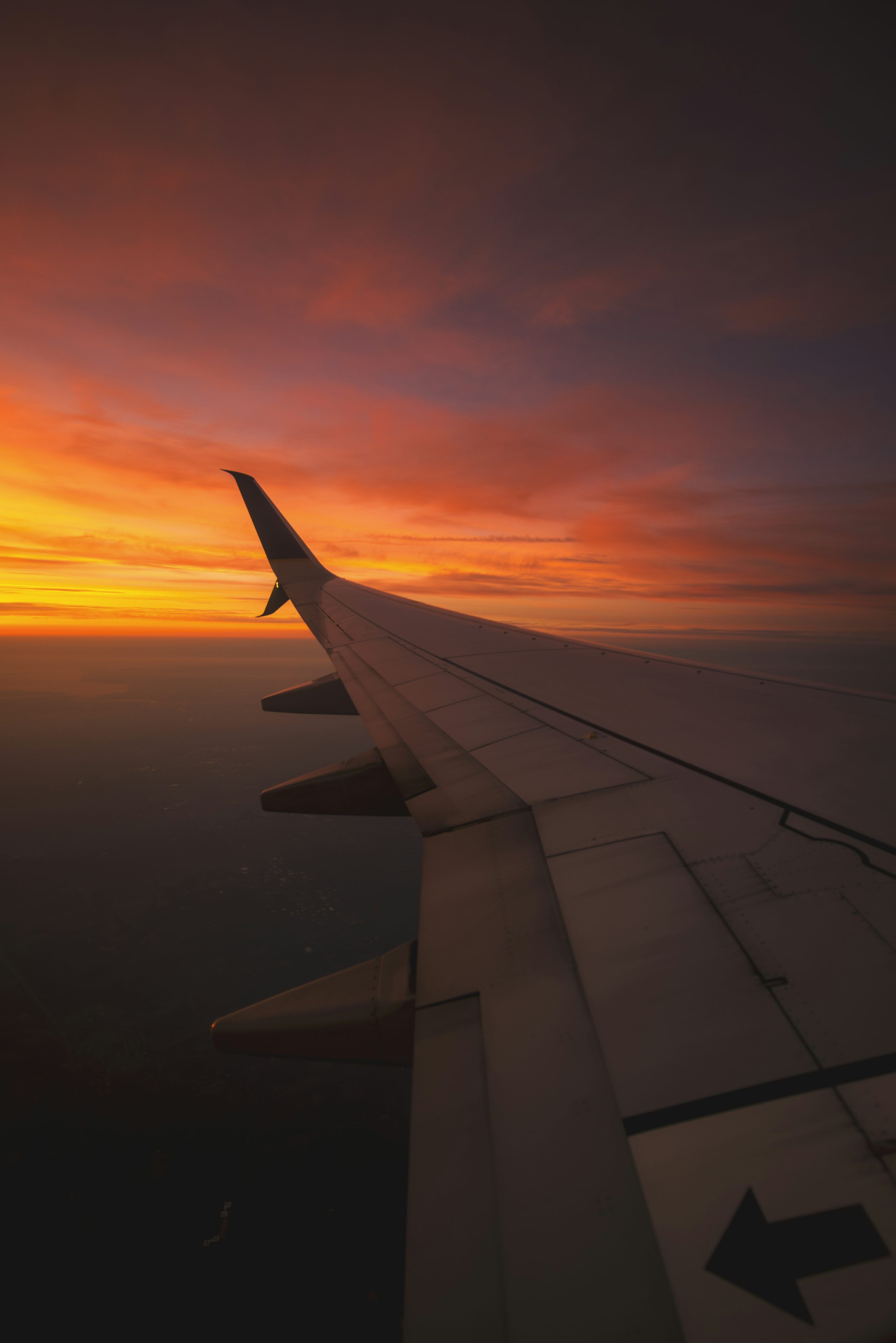 3000x4496 Airplane Sunset Picture. Download Free Image