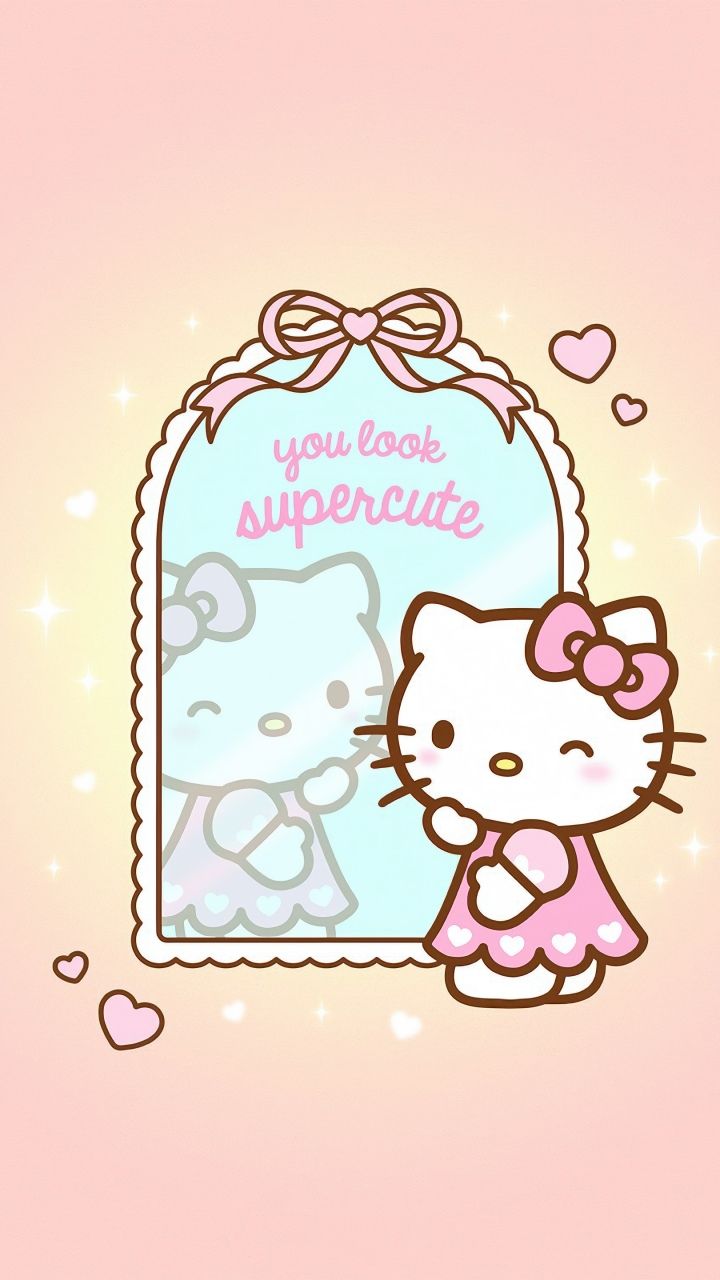 720x1280 Hello Kitty Wallpaper 4K, Supercute, Pastel background, 5K