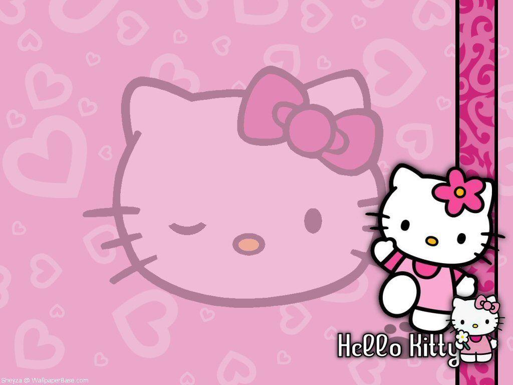 1024x768 Baby Background Hello Kitty