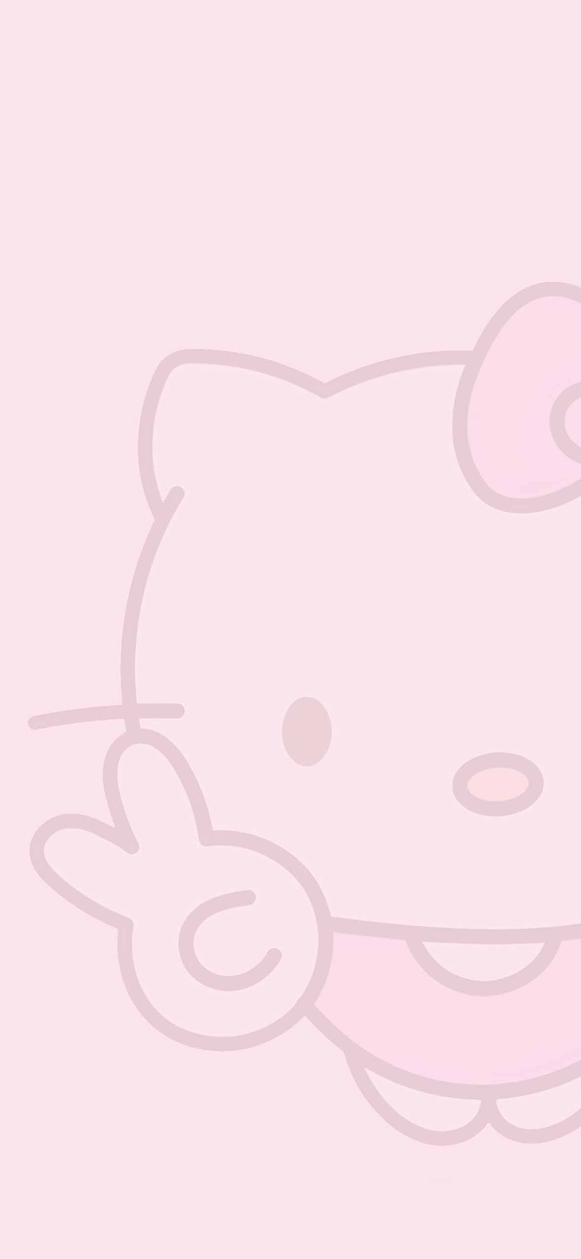 1180x2554 Sanrio Hello Kitty Peace Wallpaper Aesthetic Wallpaper