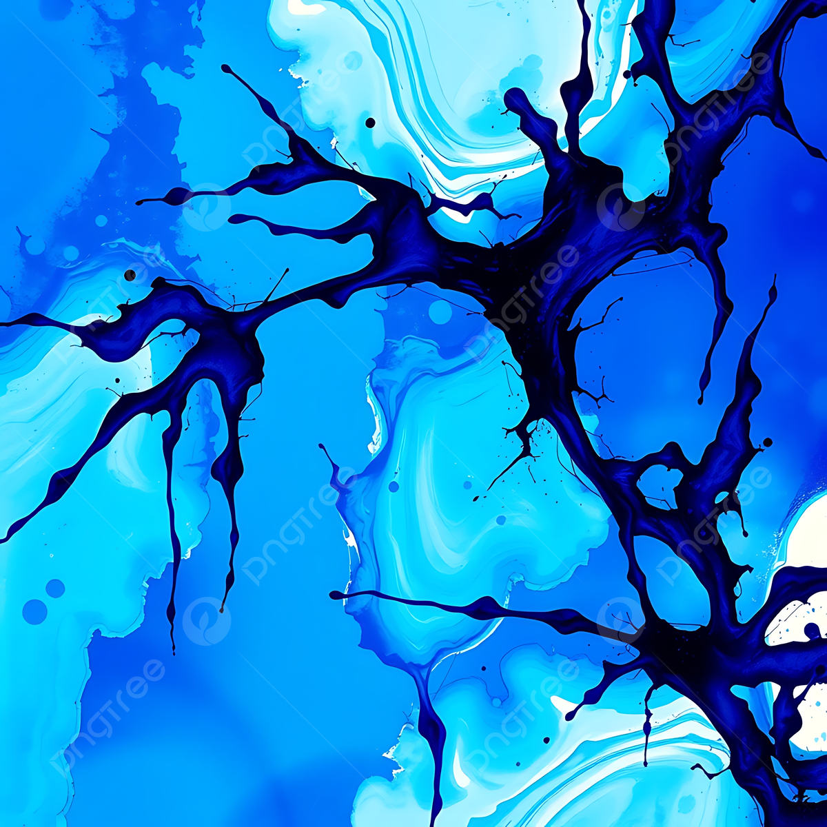 1200x1200 Dramatic Watercolor Ink Wash, Intense, Blue, Splash Background Image And Wallpaper for Free Download