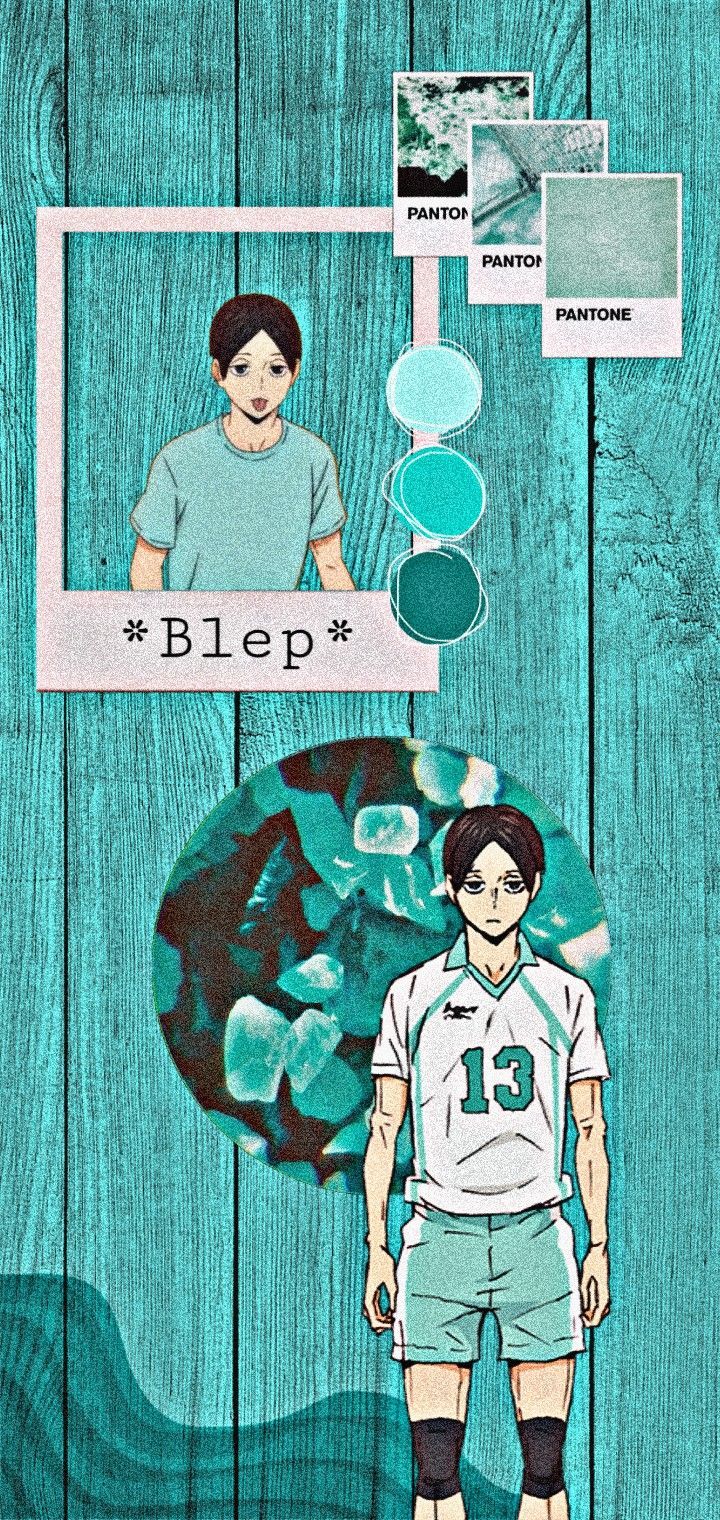 720x1520 blep boi [Akira Kunimi wallpaper] #haikyuu #kunimiakira #aobajohsai # wallpaper #turquoiseaesthetic #tealaesthetic #myedit #freetoedit