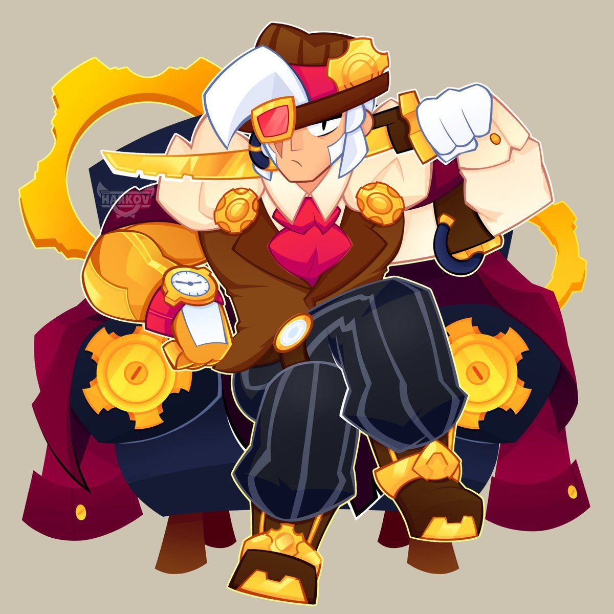 1200x1200 My version of Steampunk Kenji ⚙️ #BrawlStars #BrawlStarsArt