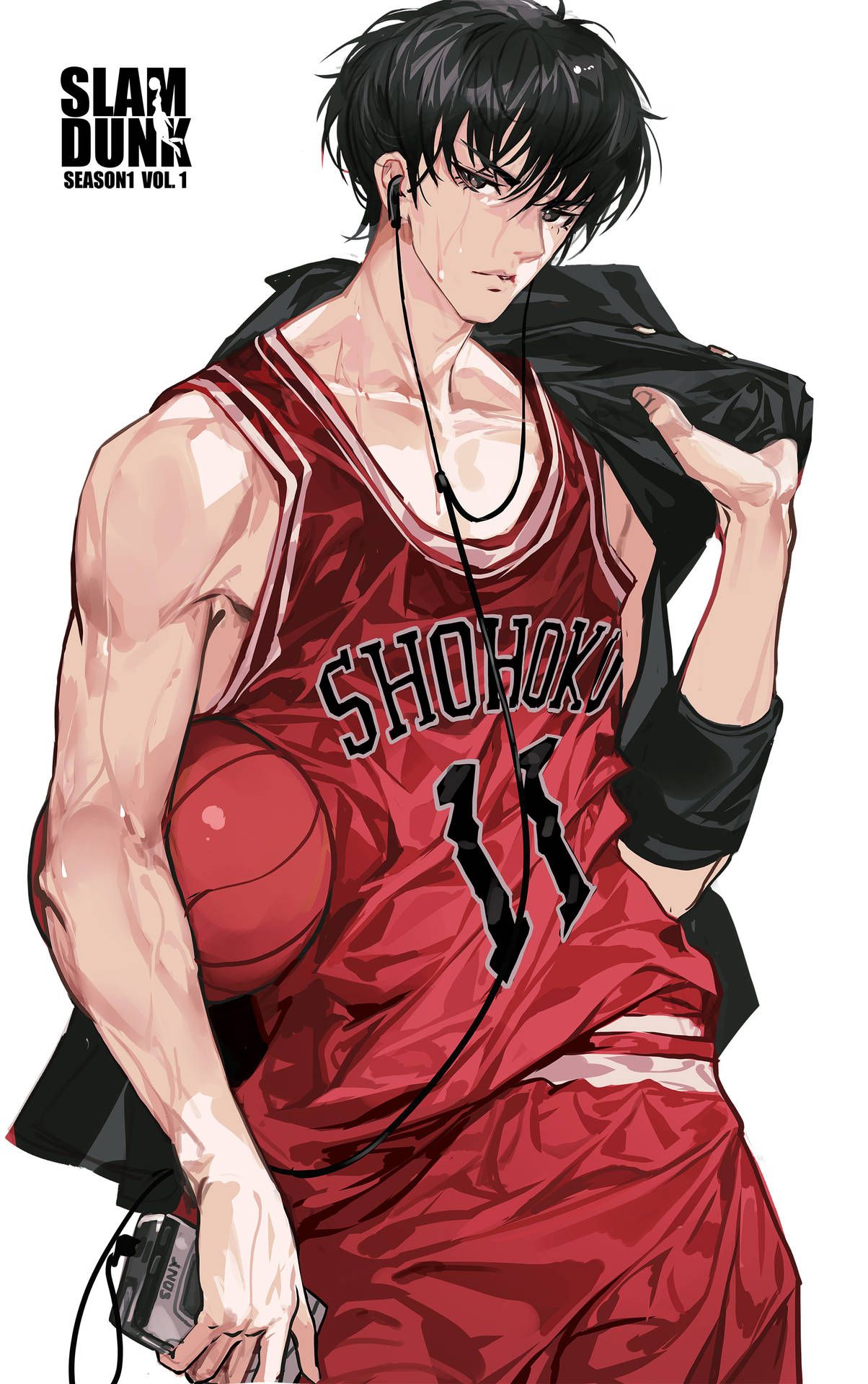 1204x1920 Download Slam Dunk Rukawa Portrait Wallpaper
