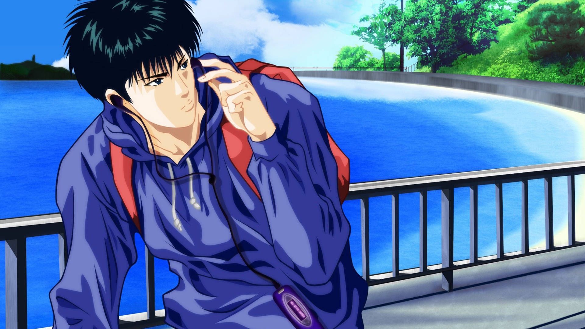 1920x1080 Download Slam Dunk Rukawa In Blue Wallpaper