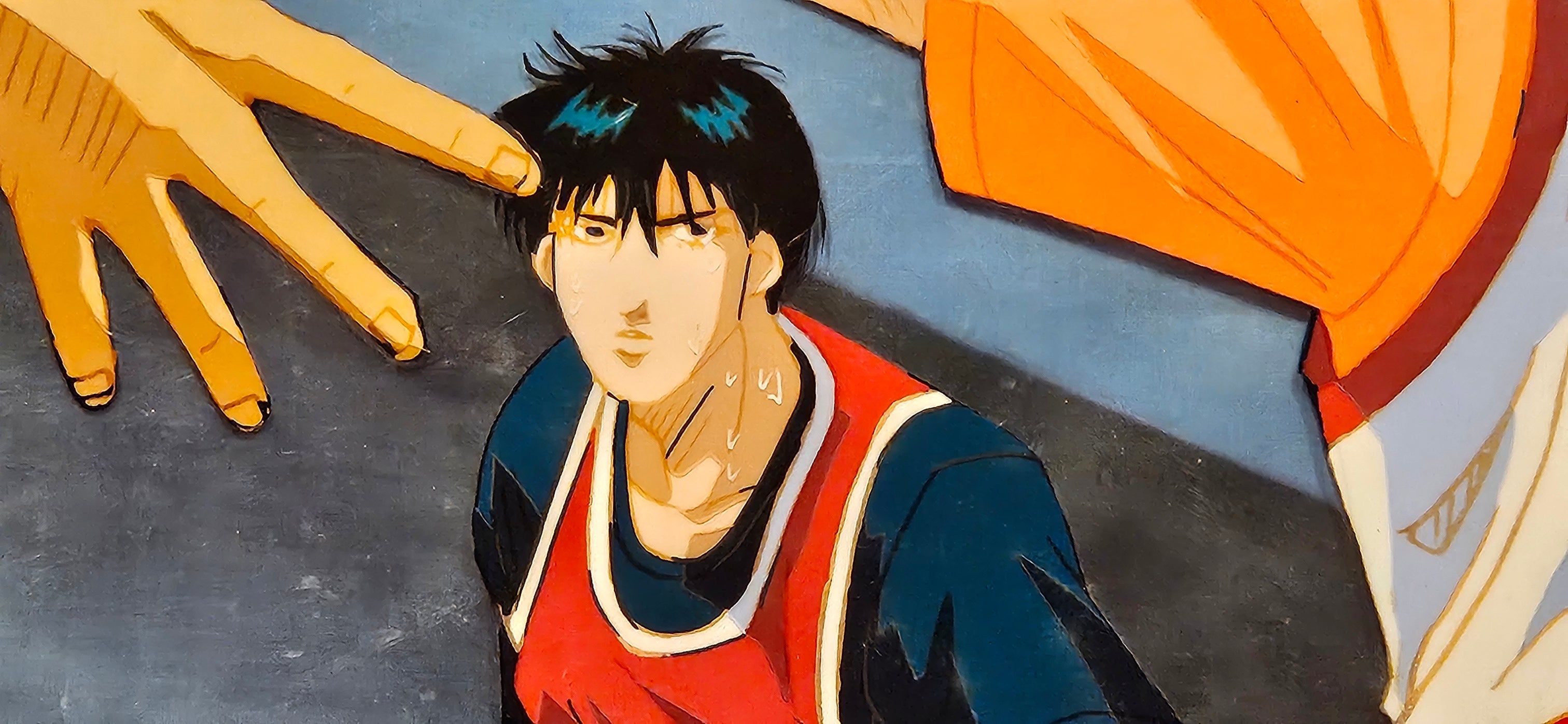 3024x1397 Slam Dunk Original Cel (Kaede Rukawa)