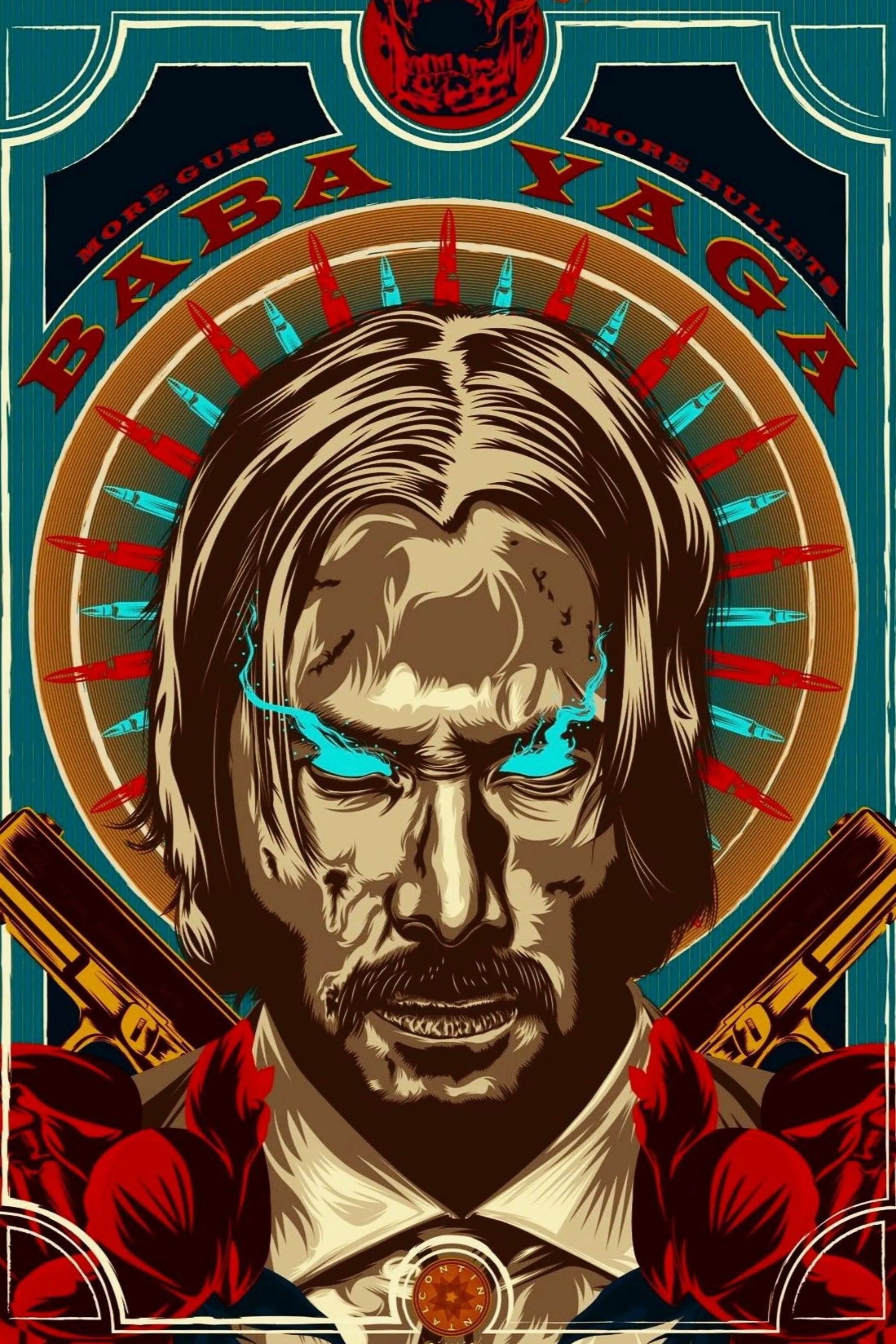 2400x3600 Baba Yaga John Wick Metal Poster. Premium, Waterproof & Magnet Mounted Art