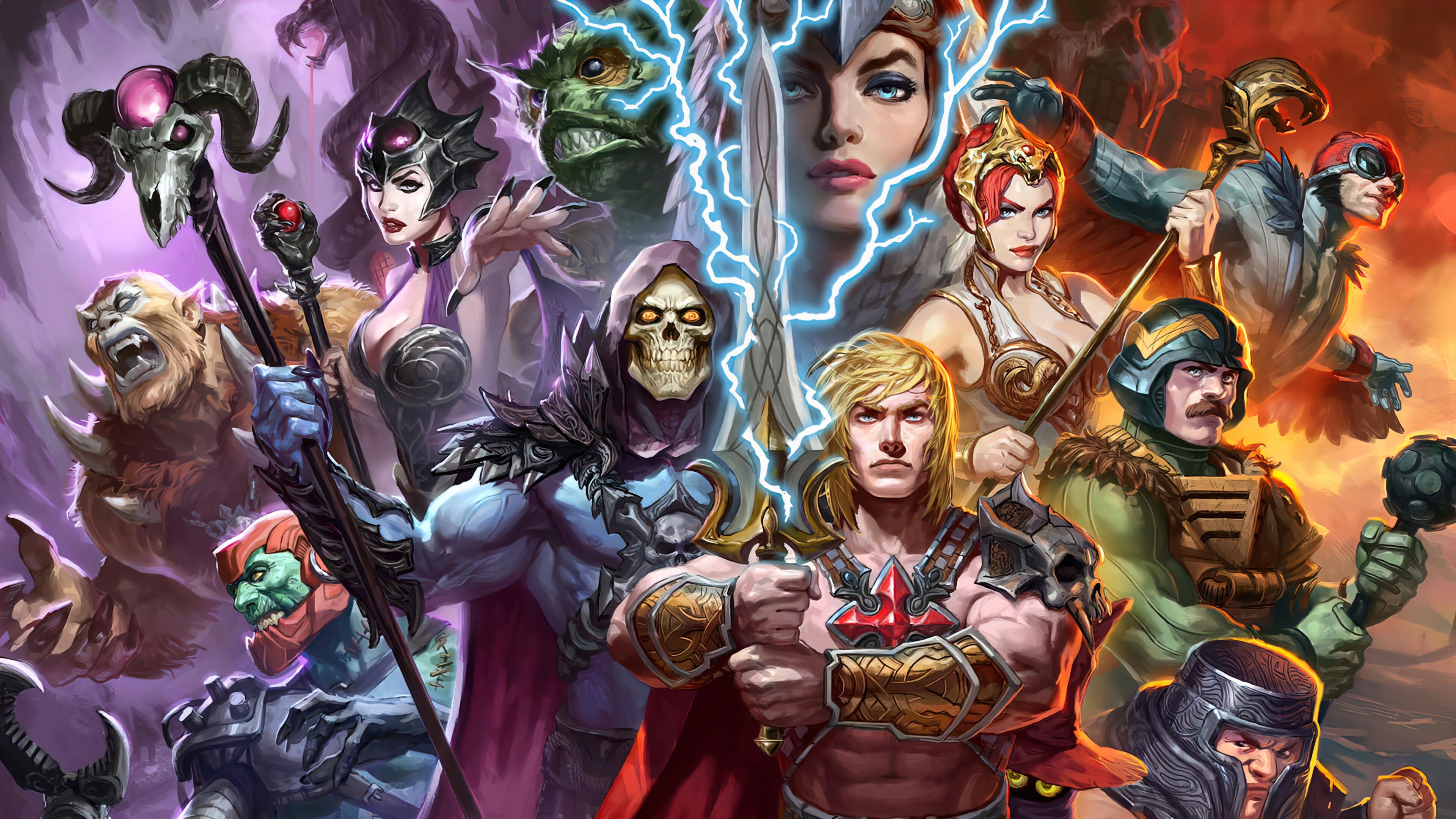 3840x2160 He Man & Skeletor Clash: 4K Ultra HD Masters Of The Universe Comic Epicx2160