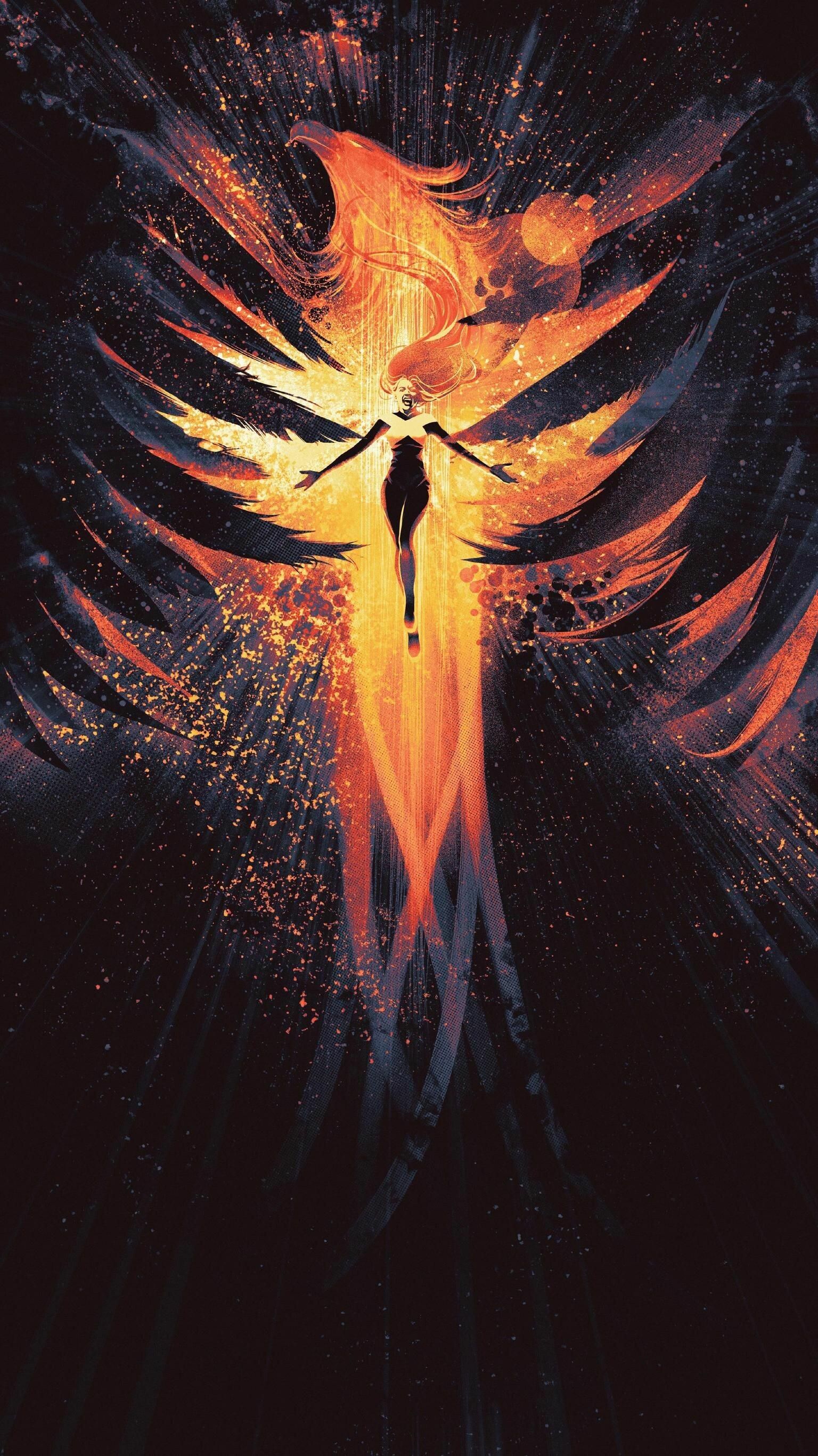 1536x2732 Phoenix (Marvel) Wallpaper