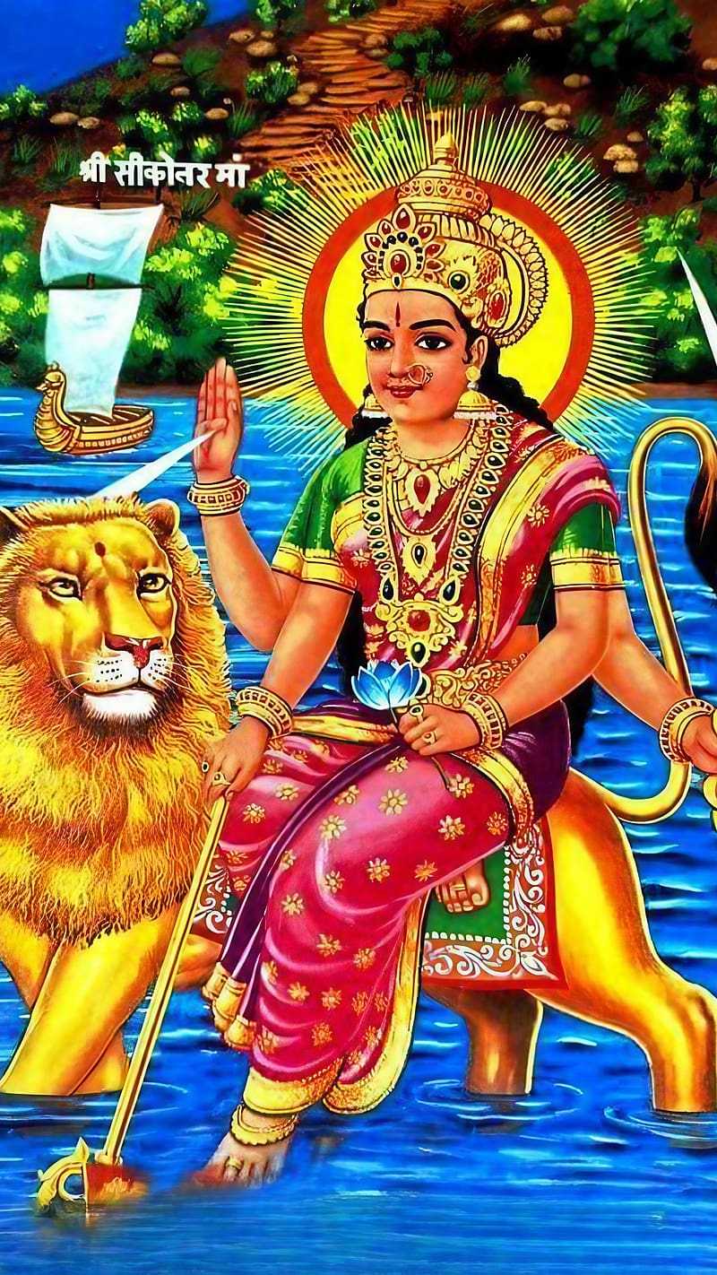 800x1422 Sikotar Maa, Mountains Background, water background, goddess, bhakti, HD phone wallpaper