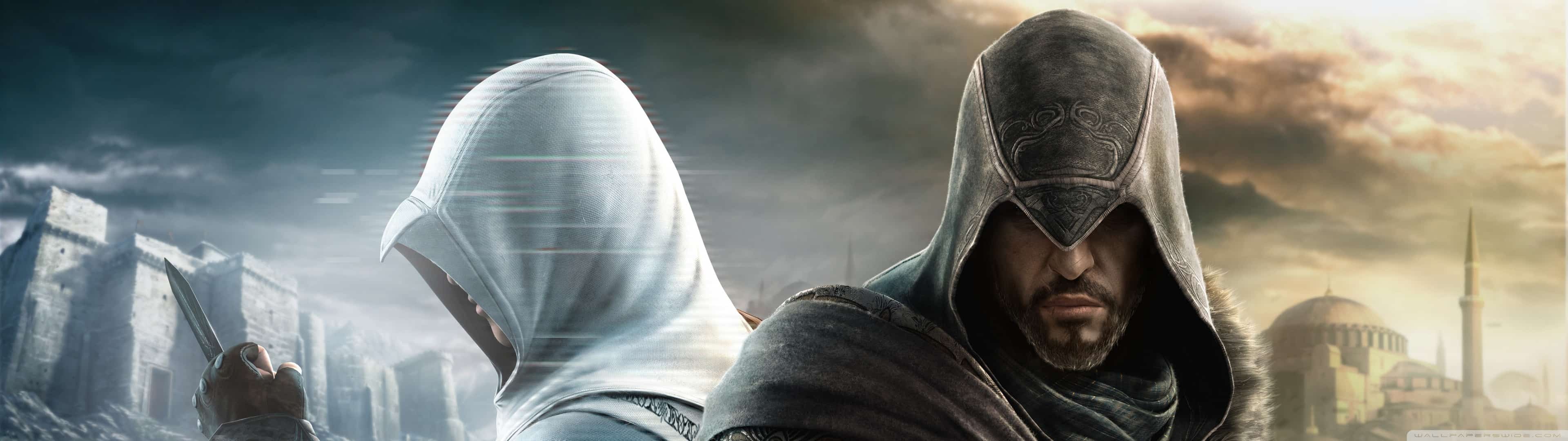 3840x1080 Assassins Creed Revelations Desmond Miles Dual Monitor Wallpaper