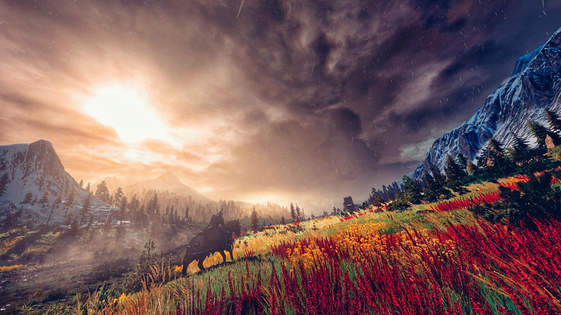 1920x1080 The fields of Ard Skellig. Skellige looks absolutely mesmerizing with new lighting even without ray tracing